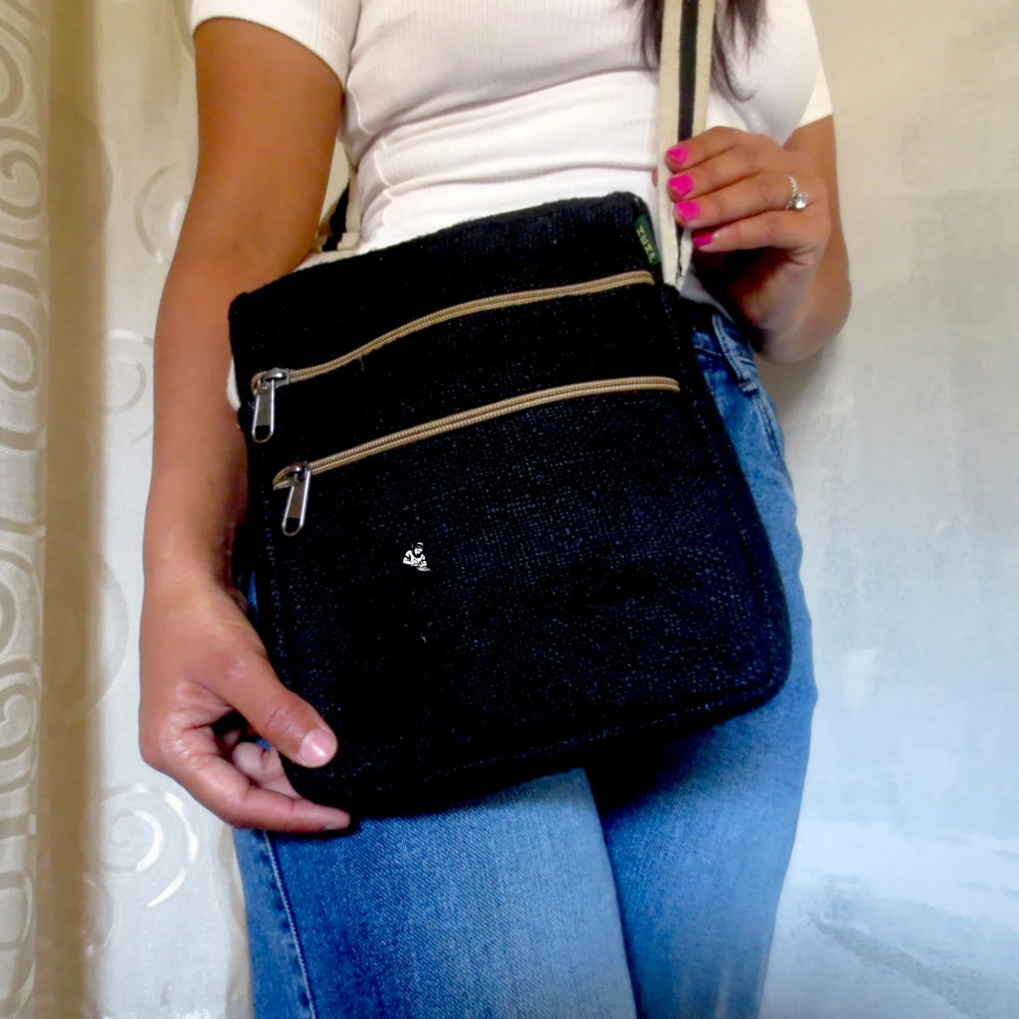 Hemp Colorful Crossbody Passport Bag