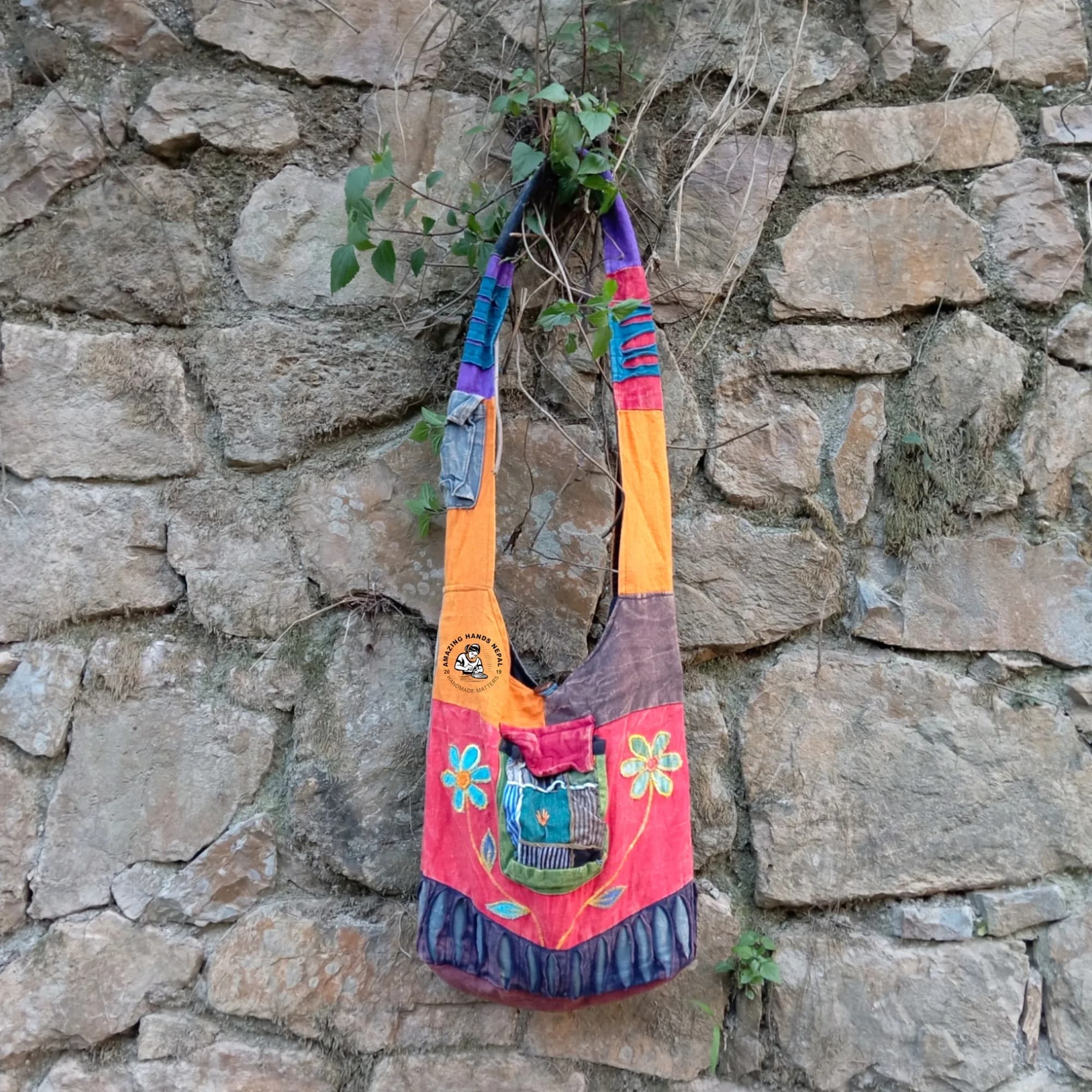 Front Pocket Nepali Shoulder Bag