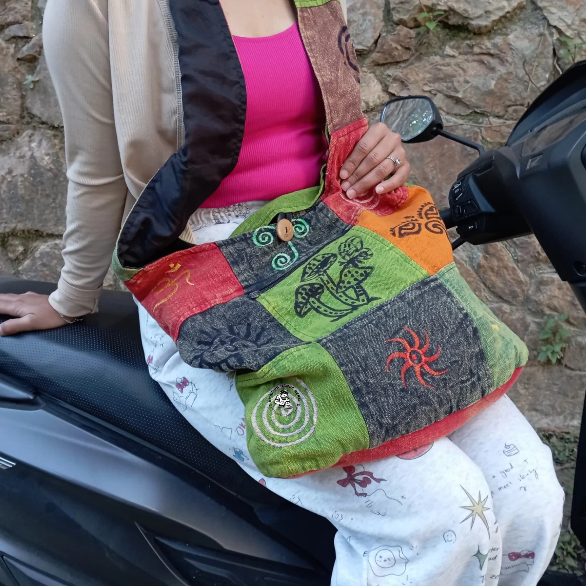 Nepali Artistic Cotton Shoulder Bag