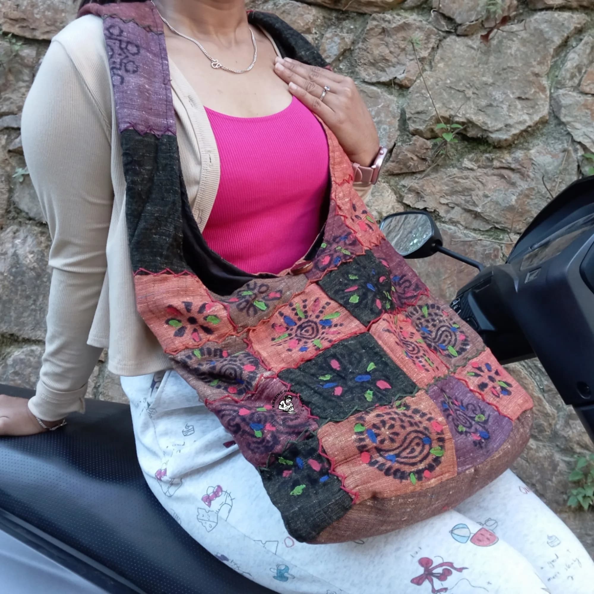 Nepali Artisanal Hippie Cotton Shoulder Bag