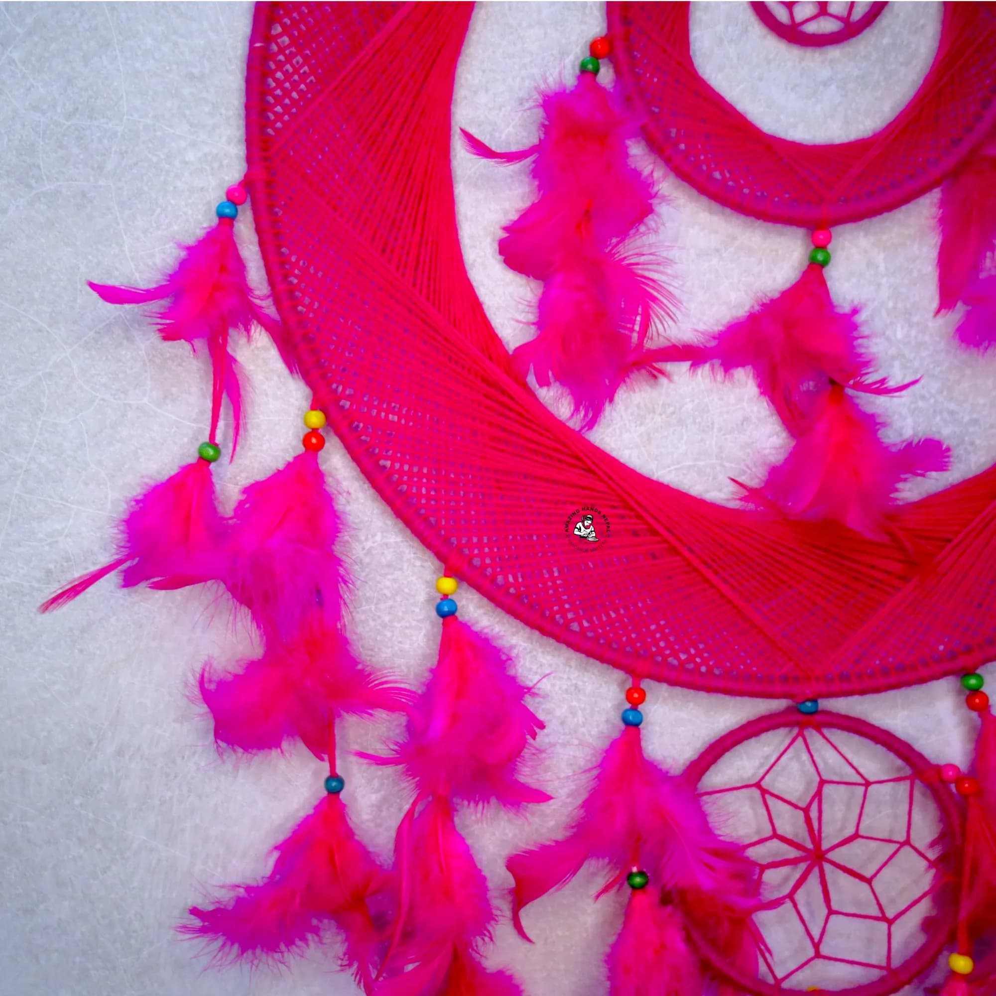 Woolen Dream Catcher Pink