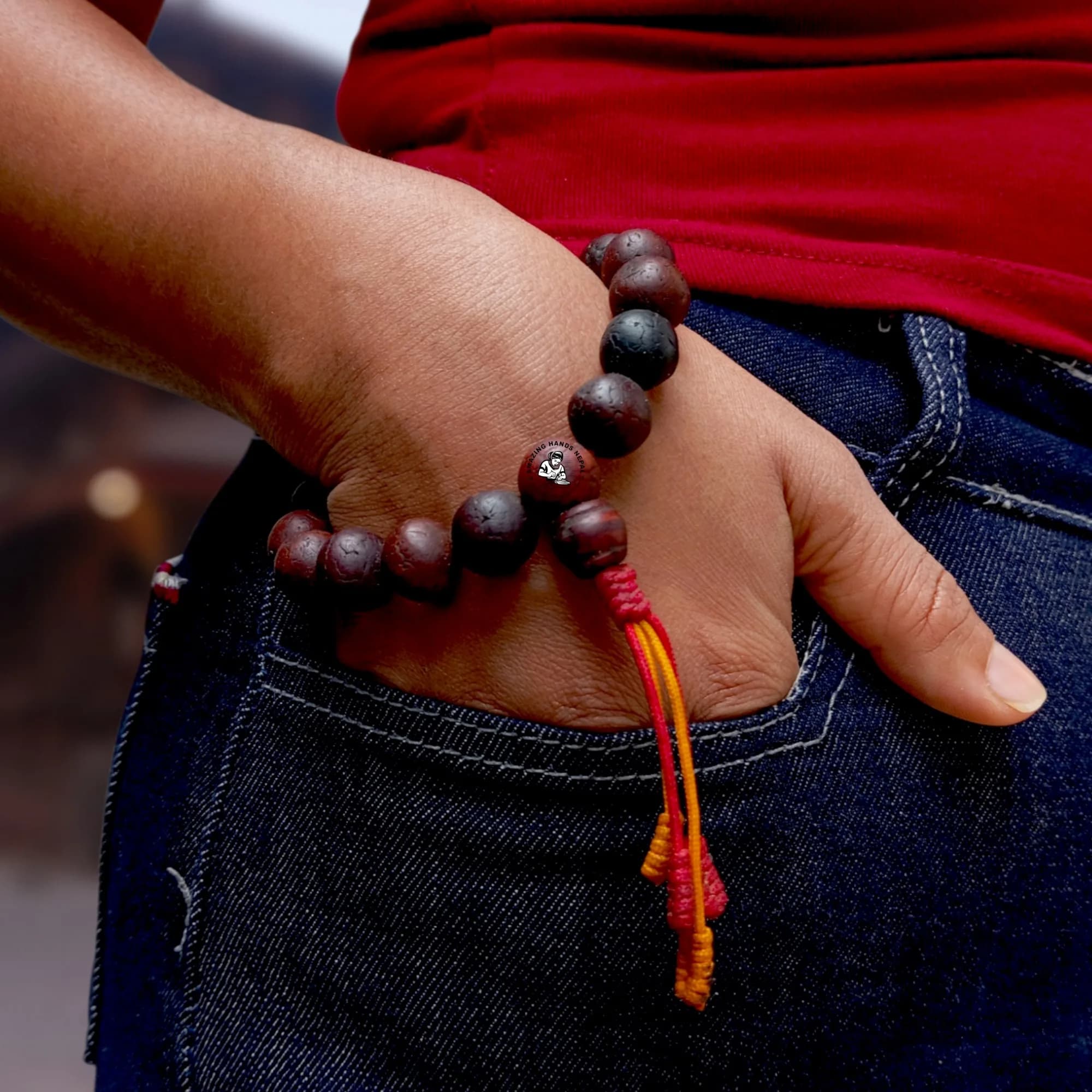 Buddhist Dark Bodhi Wrist Mala