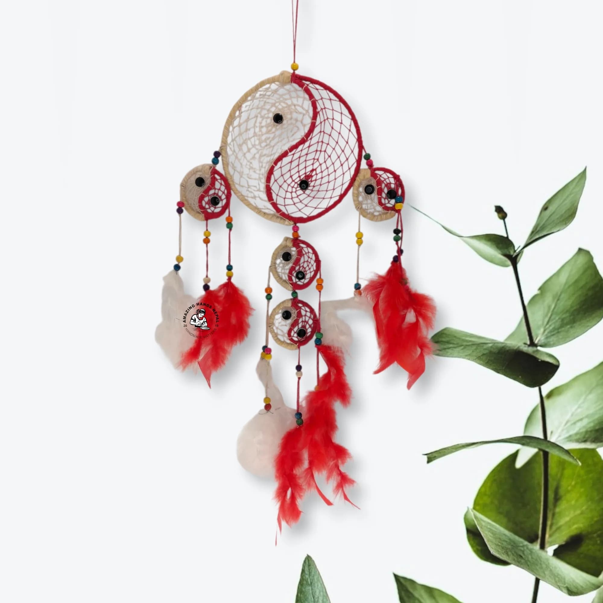 Nepali Colorful Yin Yang Dream Catcher