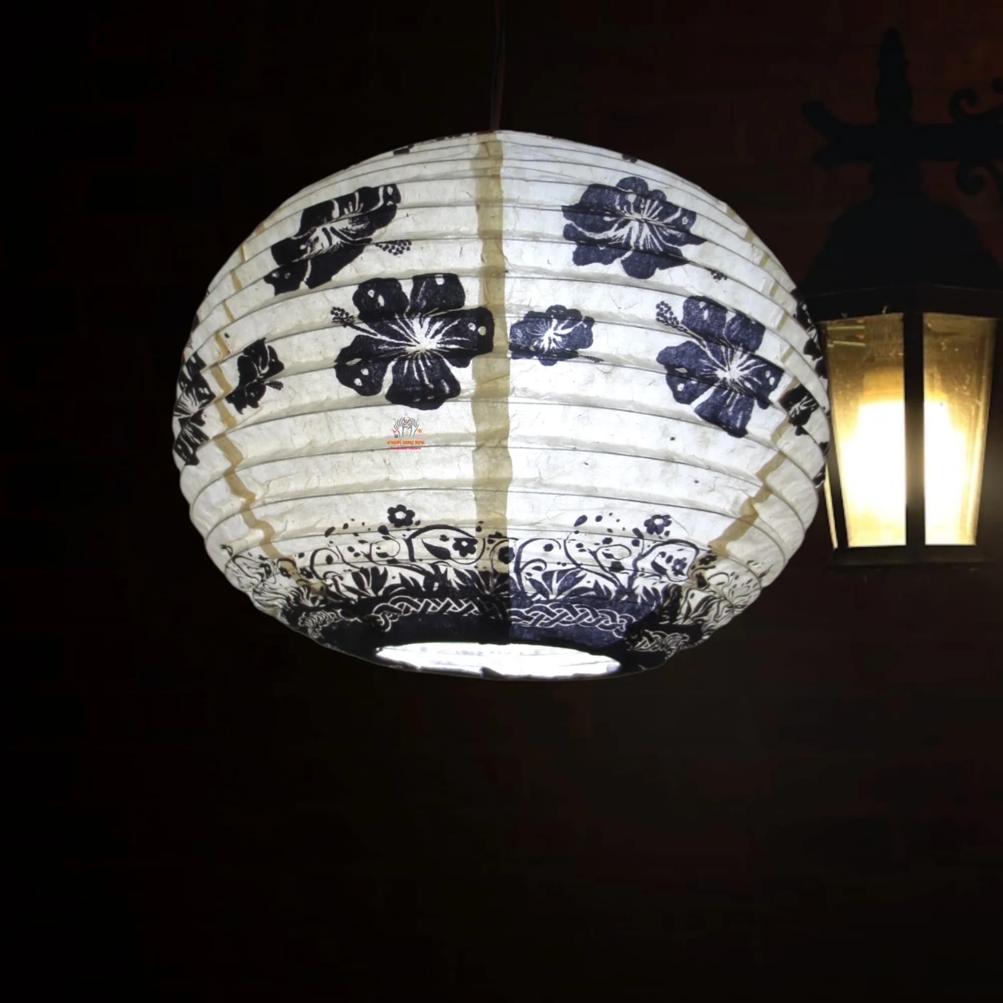 Himalayan Natural Flower Lokta Lampshade