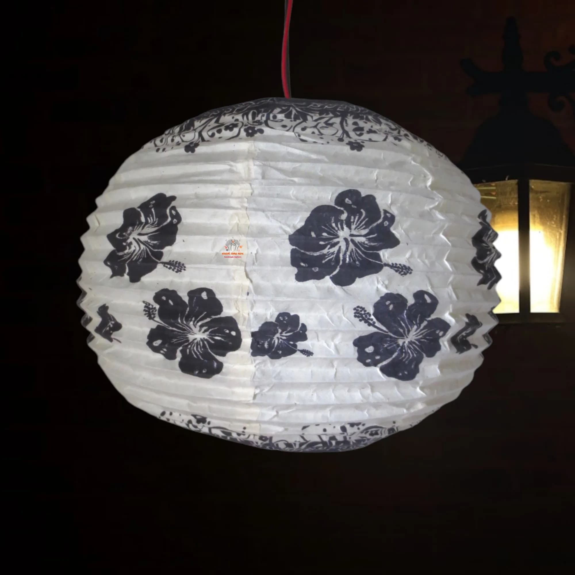 Himalayan Natural Flower Lokta Lampshade