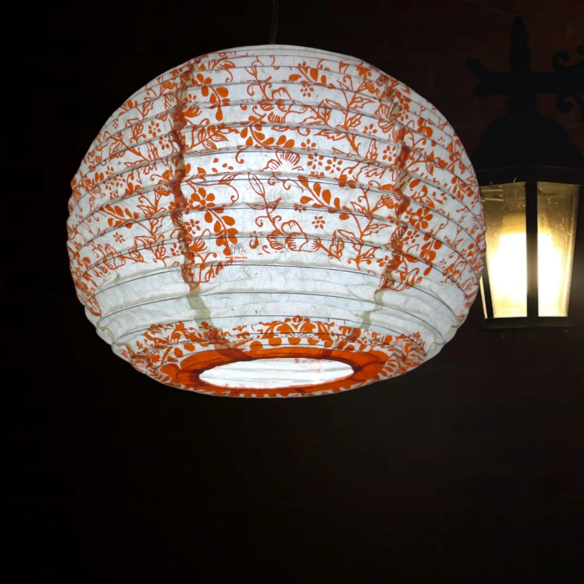 Himalayan Unique Flower Lokta Lampshade