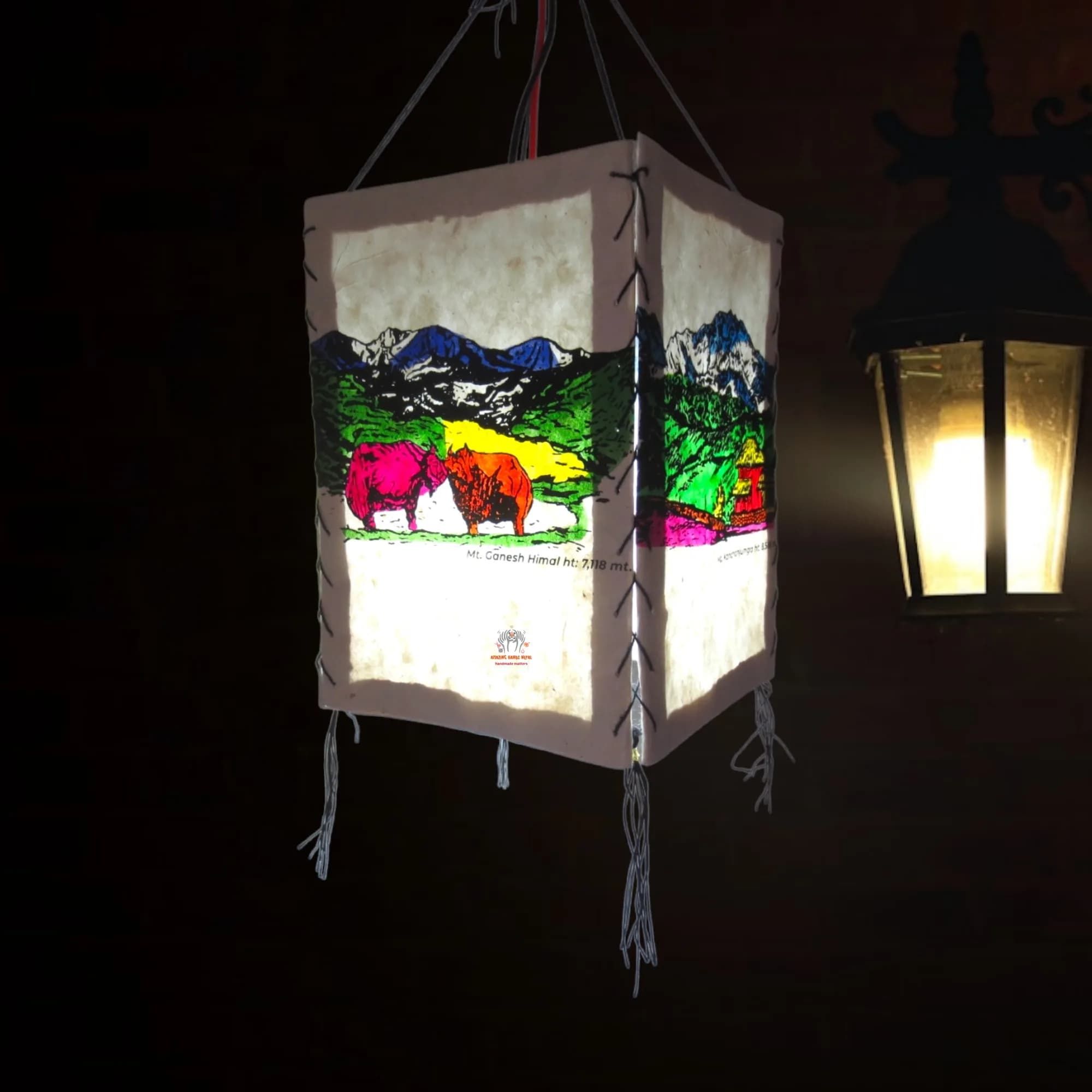 Himalayan Twin Yaks Printed Lampshade