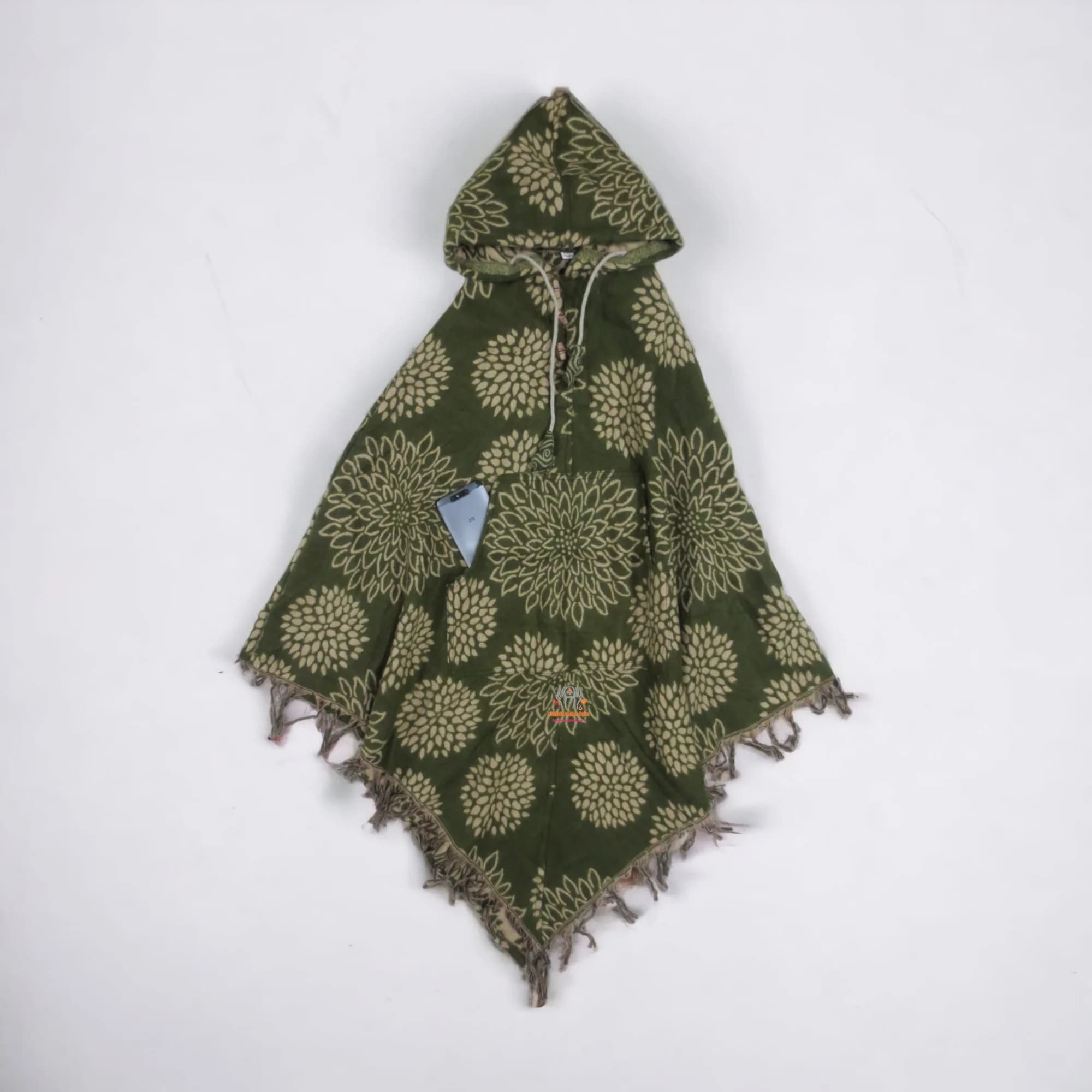 Himalayan Soft Wool Flowery Poncho