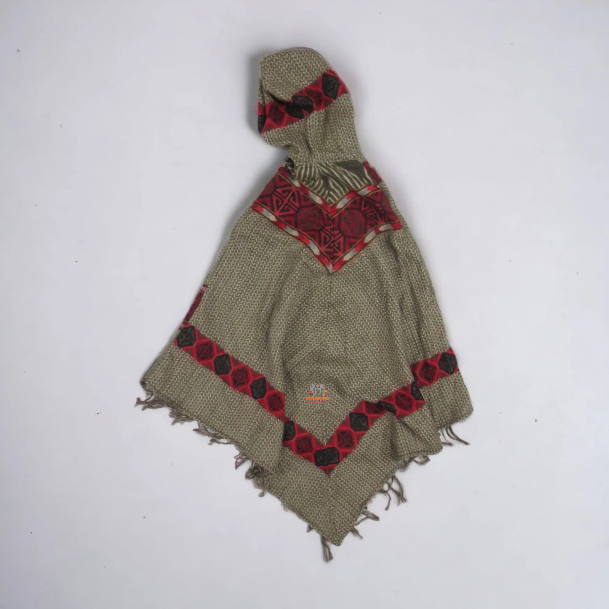 Himalayan Nepali Dhaka Design Poncho