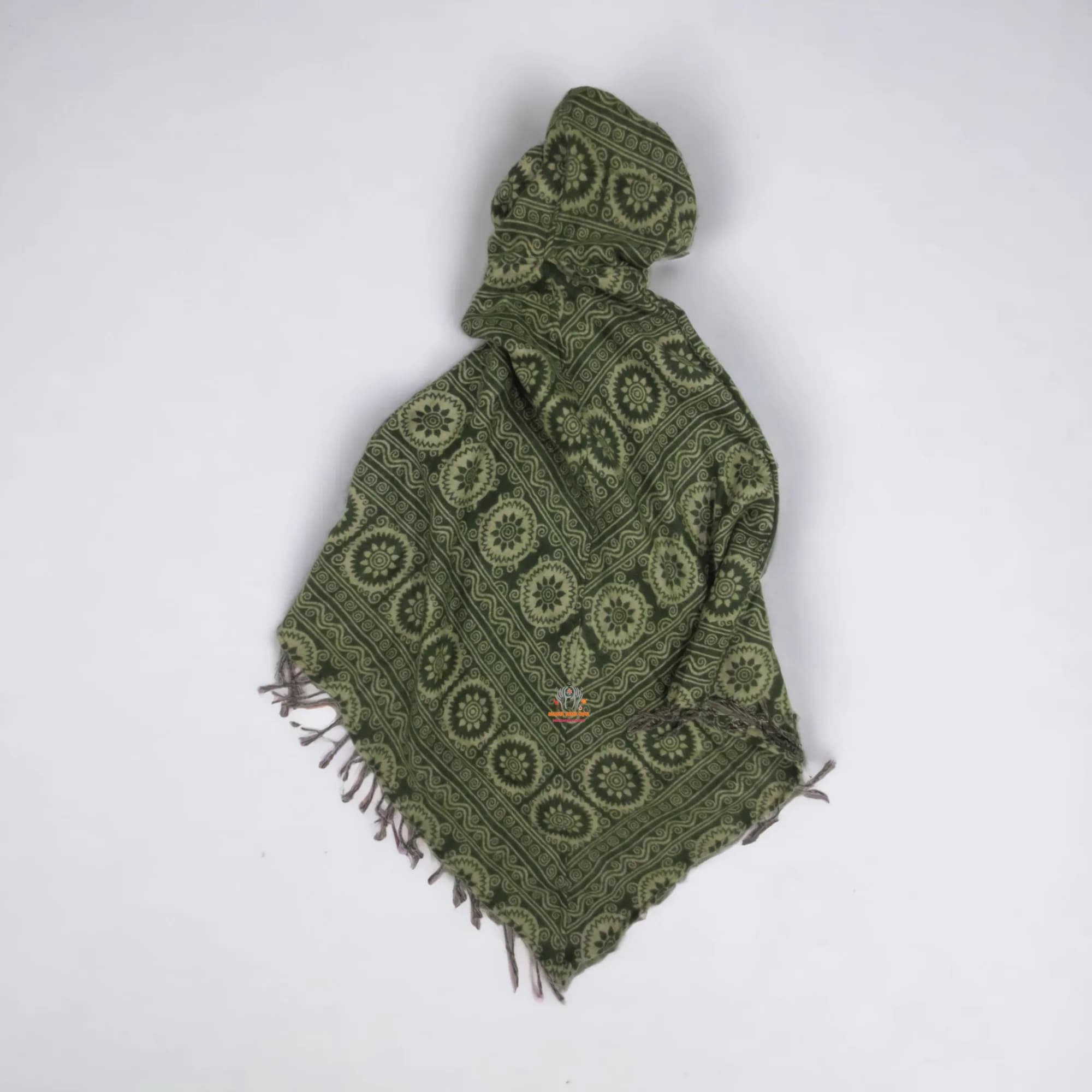 Himalayan Yoga Flower Woolen Poncho