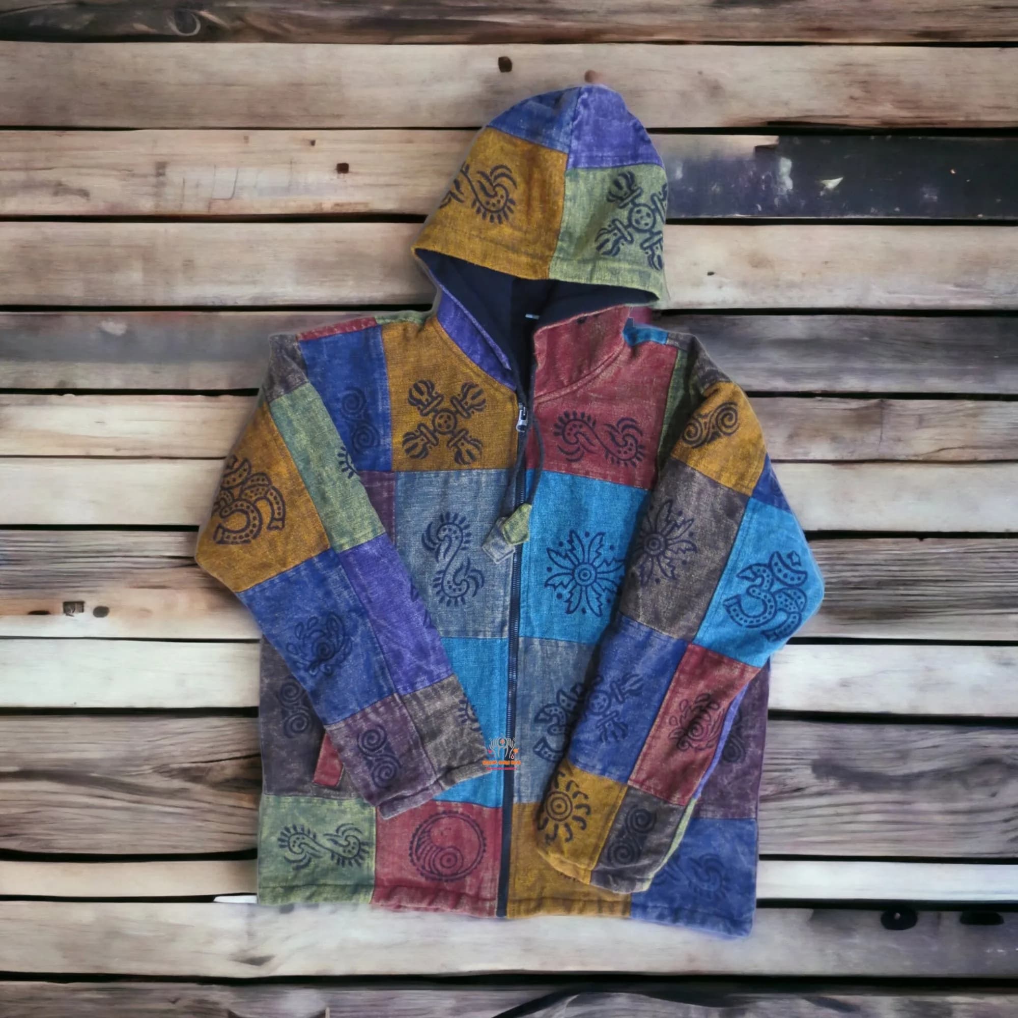 Himalayan Yoga Printed Patched Jacket