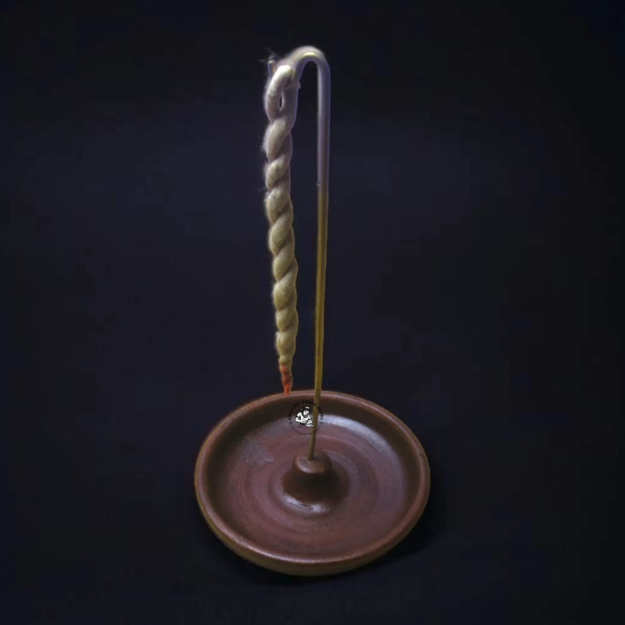 Tibetan Clay Rope Incense Holder