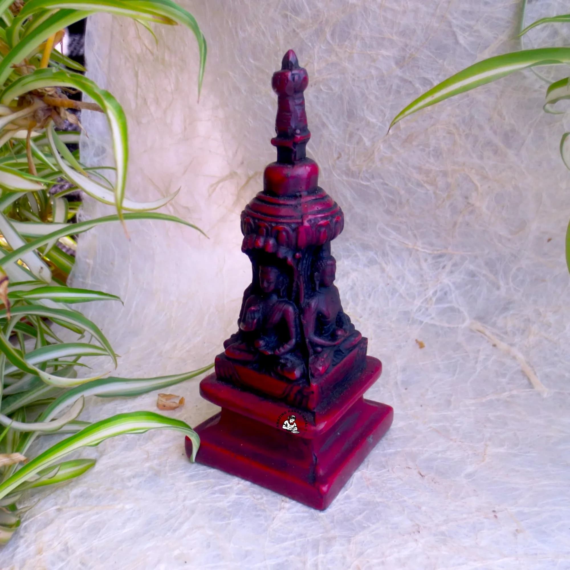 Resin Four-Faced Buddha Stupa
