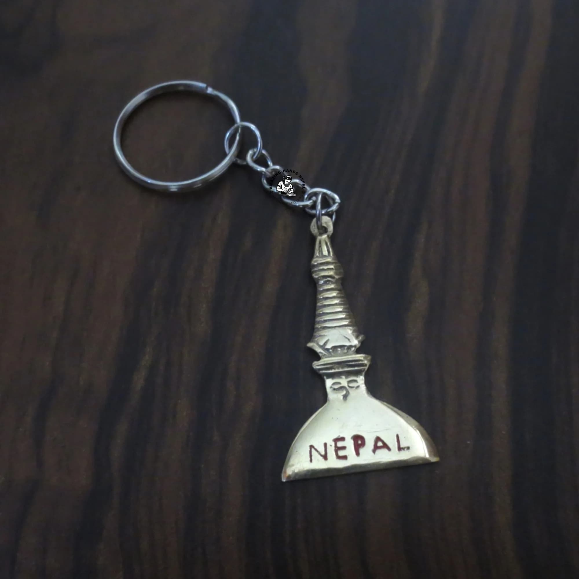 Nepal Buddhist Stupa Keychain