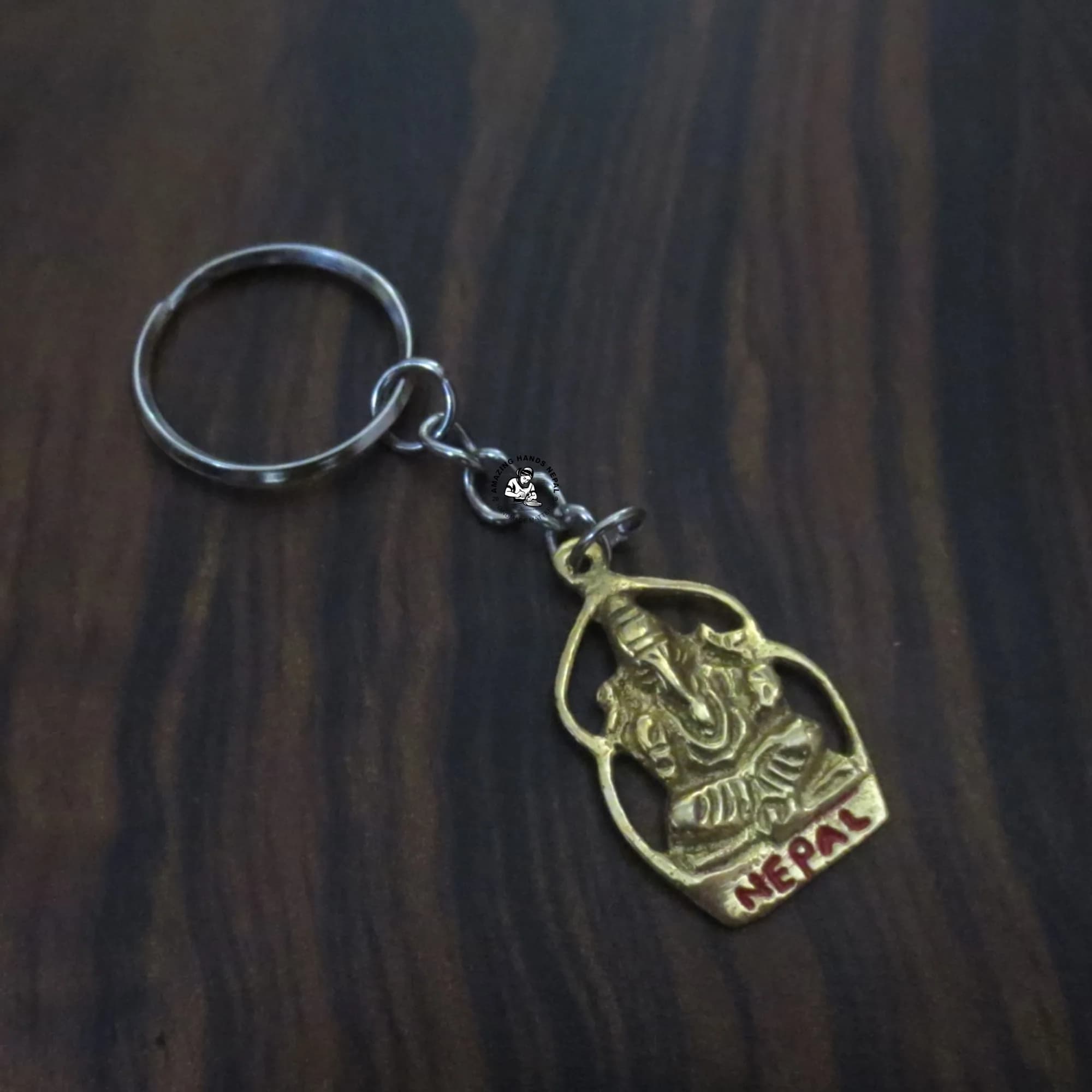Lord Ganesh Brass Keychain