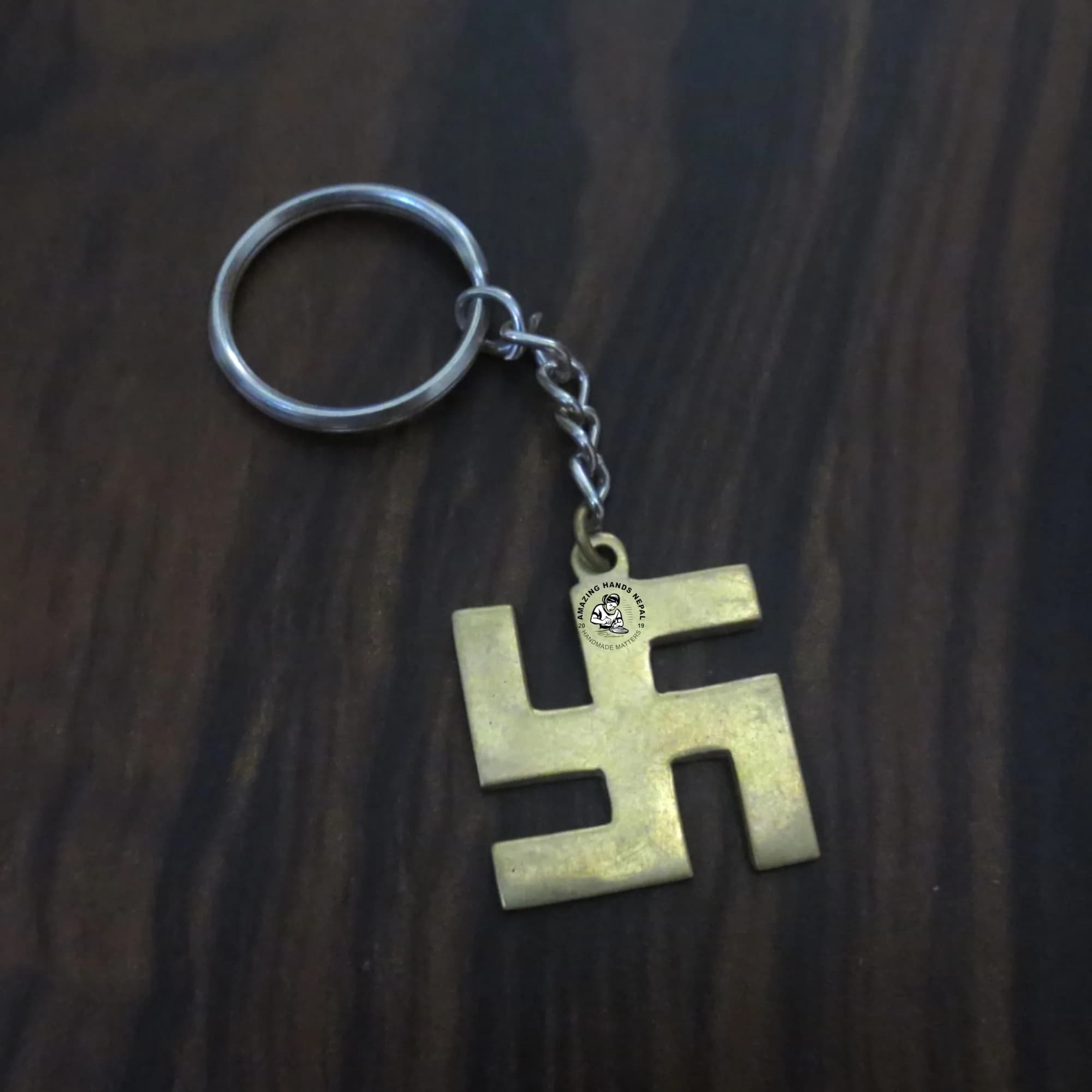Swastika Symbol Keychain
