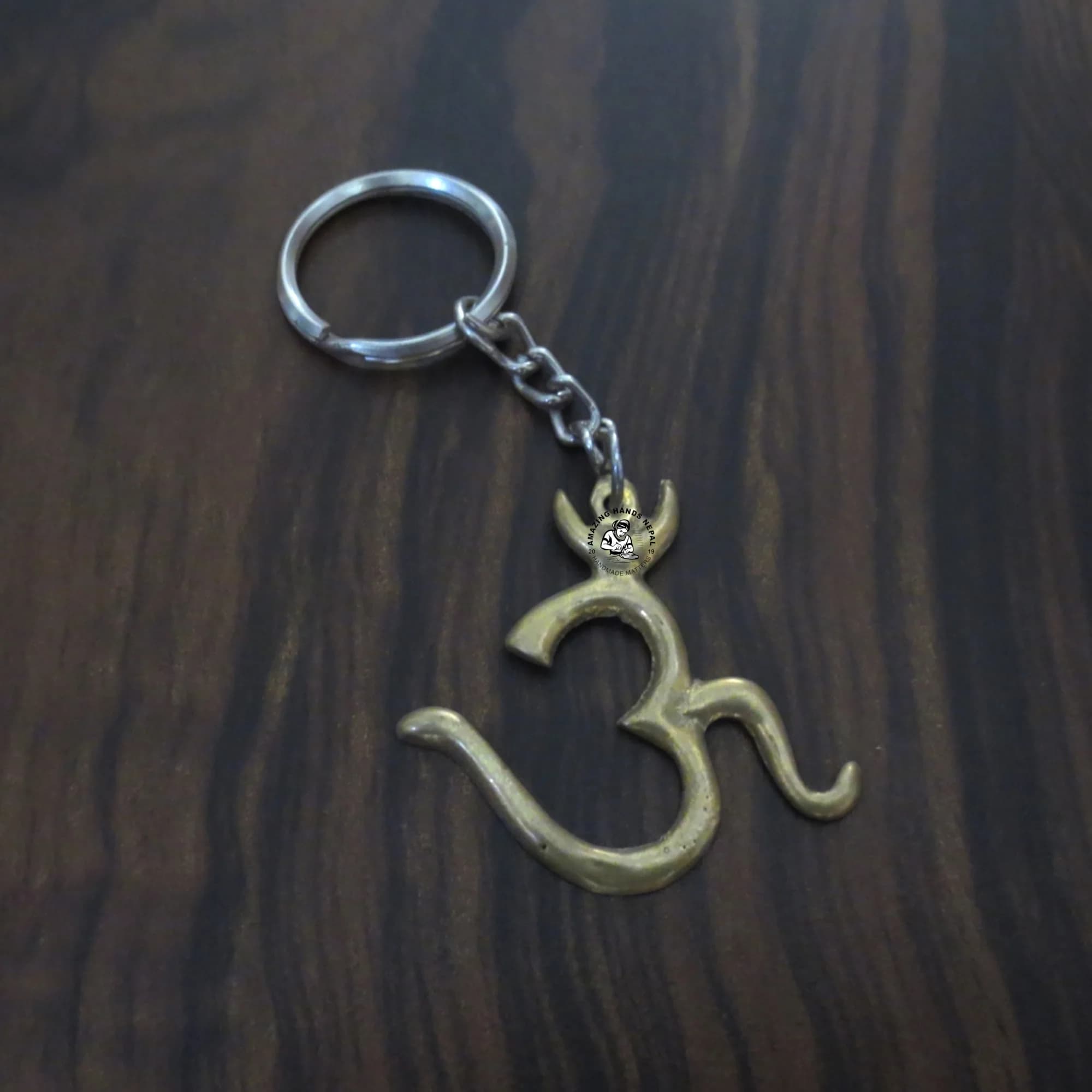 Sanskrit Om Symbol Keychain