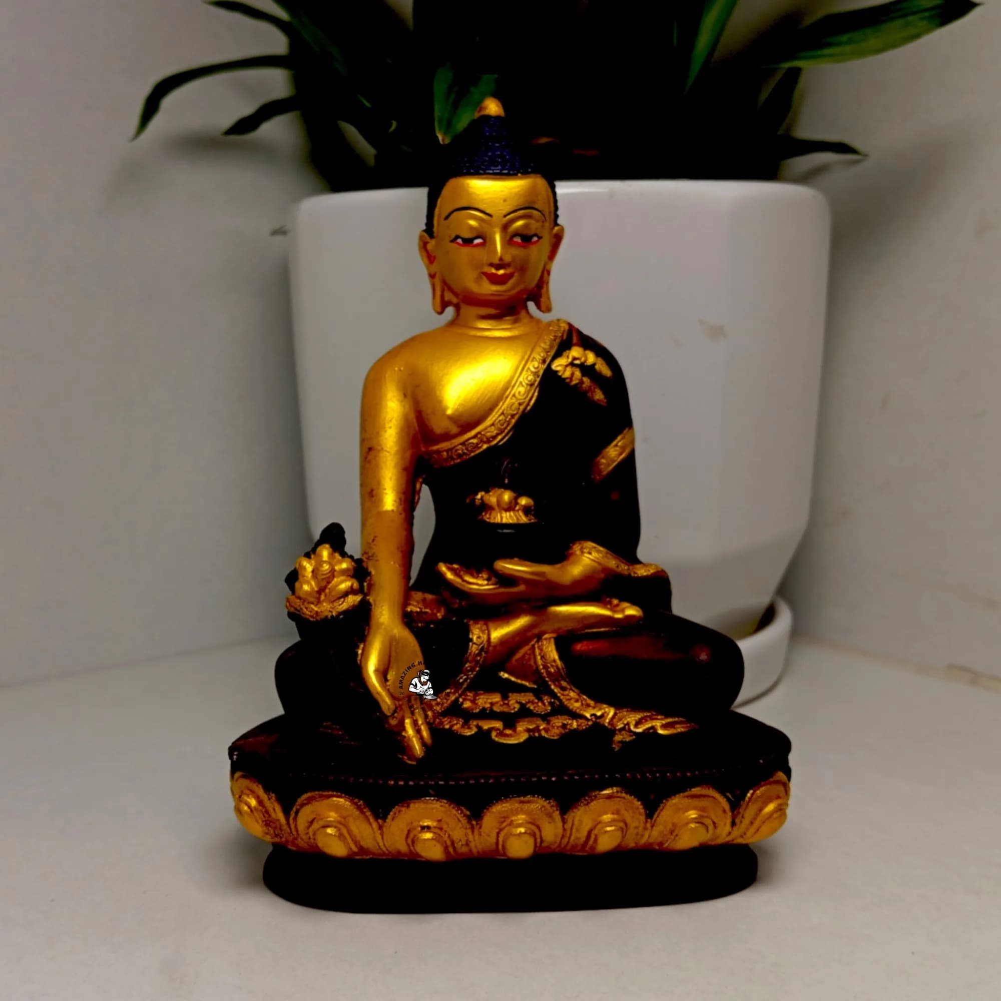 Golden Buddha Tibetan Statue