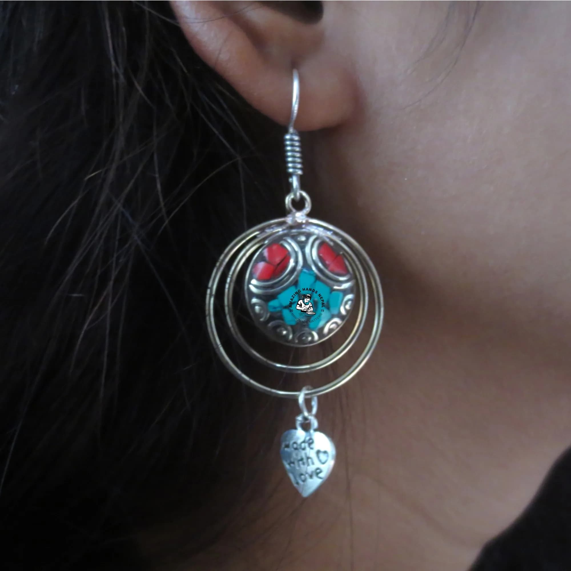 Unique Tibetan Artisanal Fashion Earring