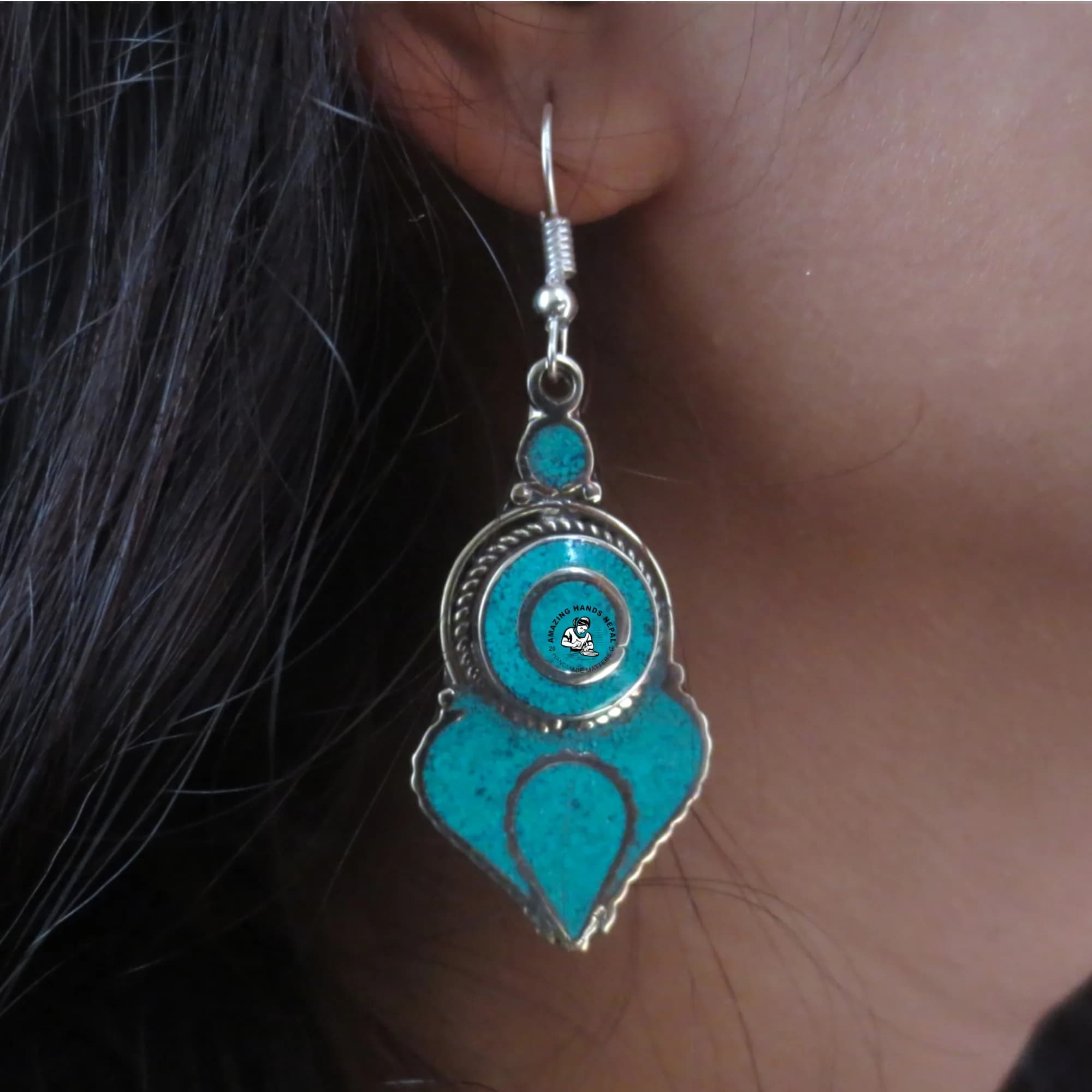 Himalayan Tibetan Turquoise Fashion Earring