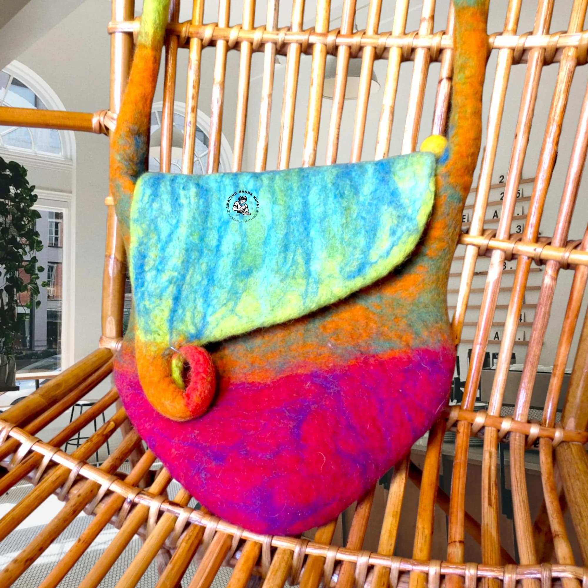 Nepali Artisanal Felt Wool Beach Bag