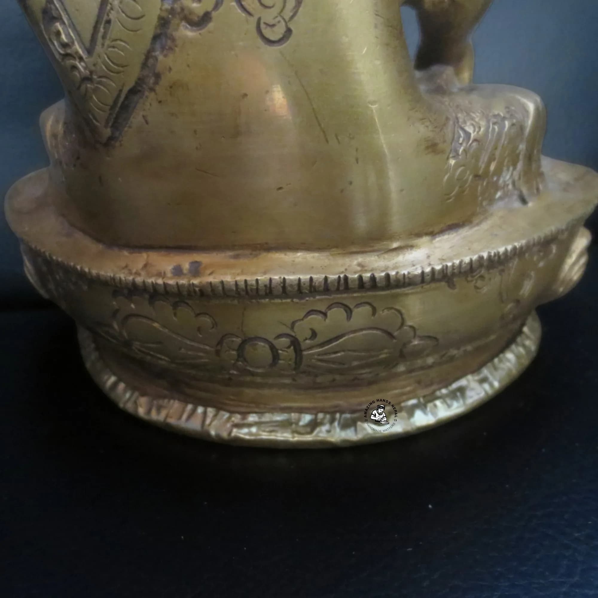Tibetan Ratnasambhava Buddha brass statue