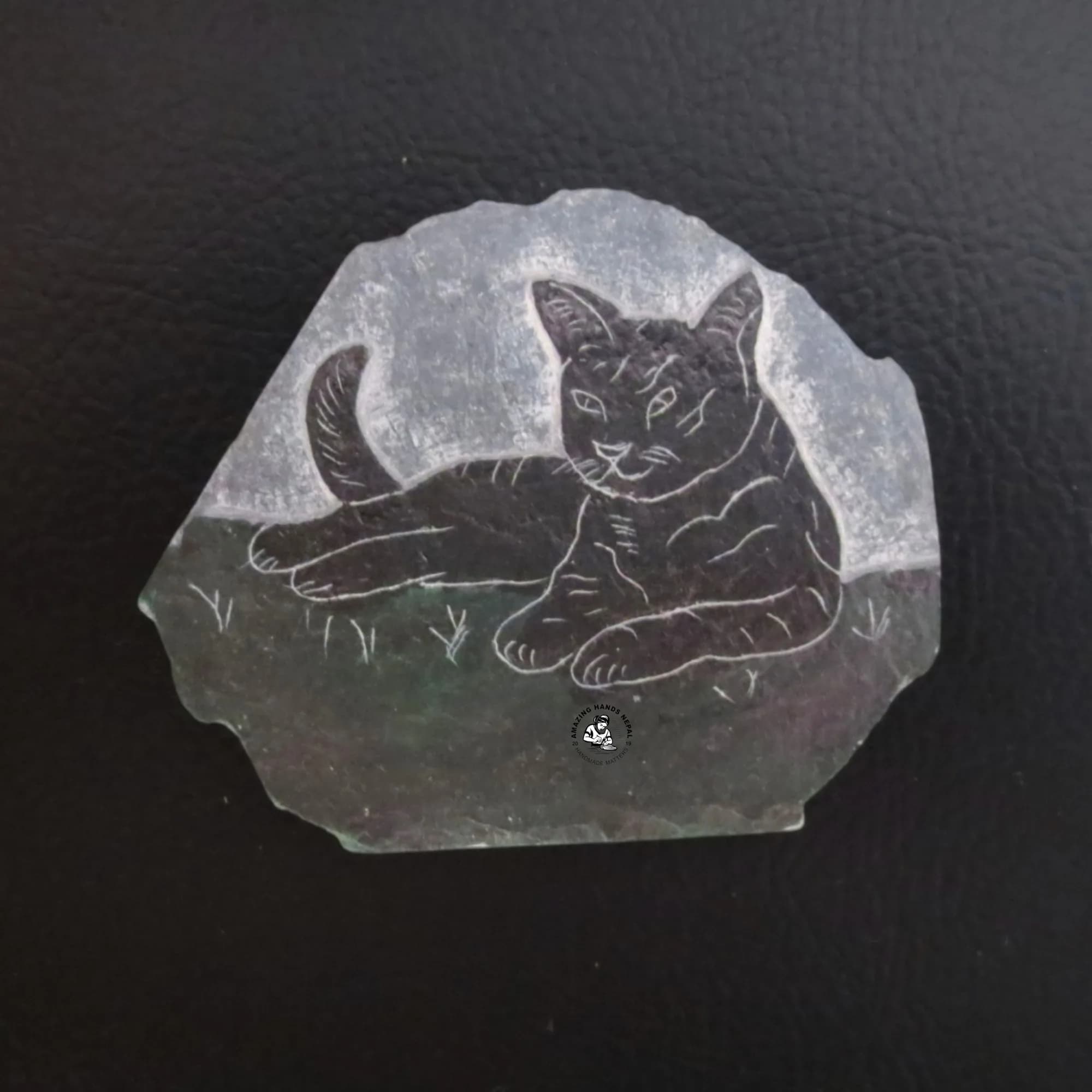 Himalayan Cat Carved Stone Magnet