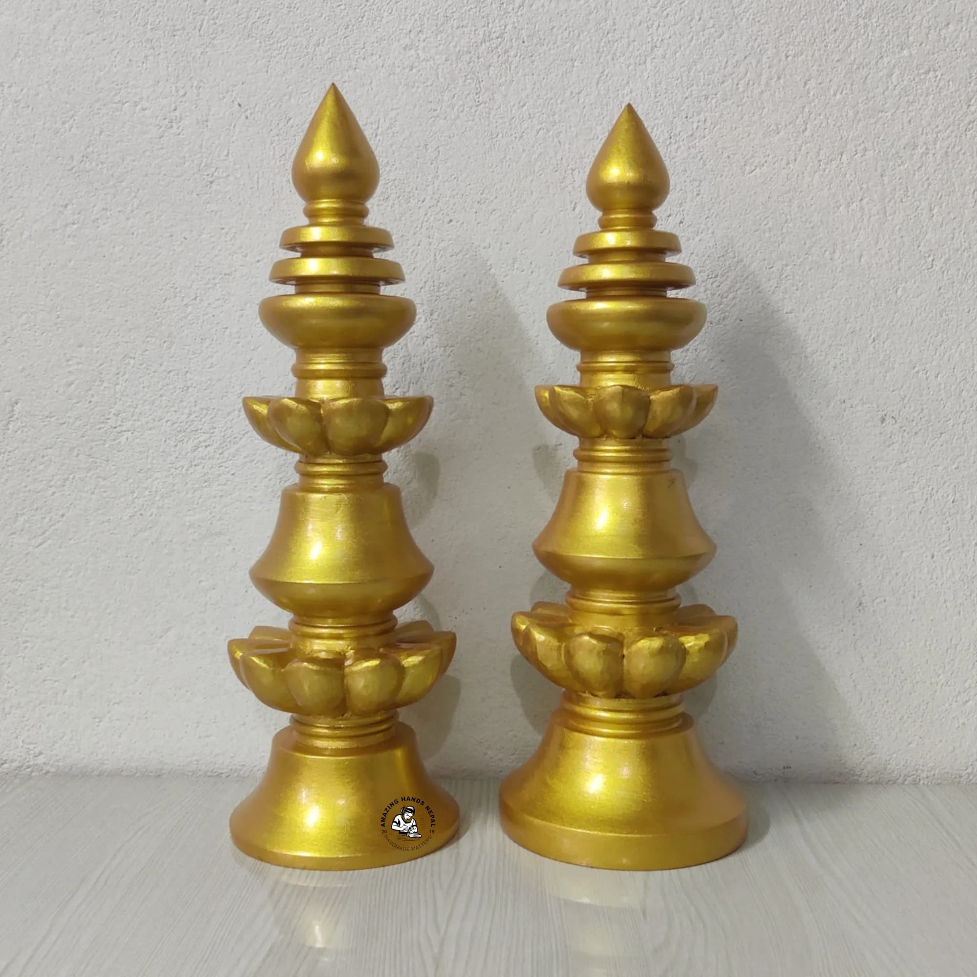 Buddhist Golden wooden Temple Top