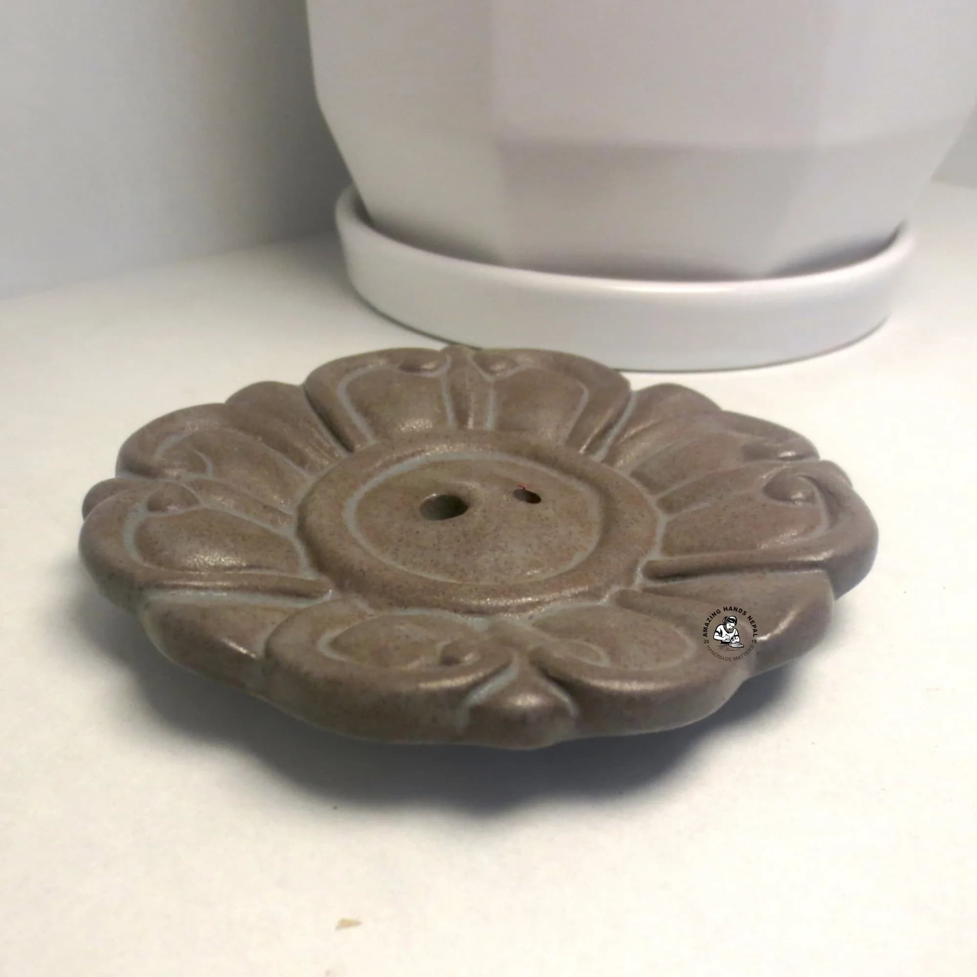 Ceramic Lotus Incense Holder
