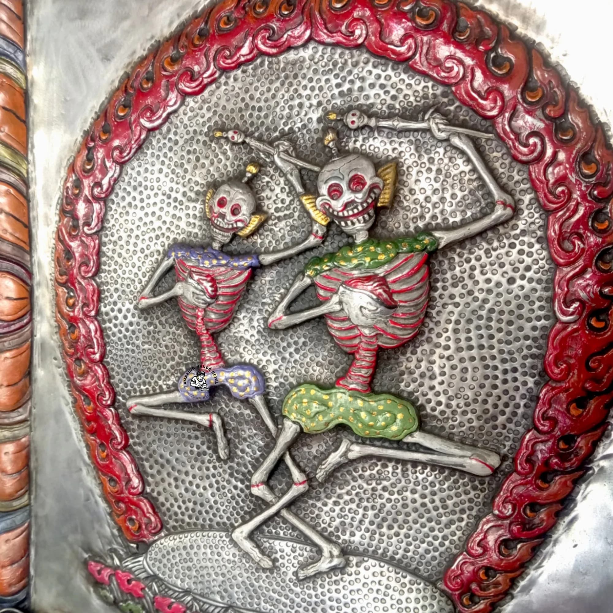 Citipati Skeleton Metal Wall Hanging Décor
