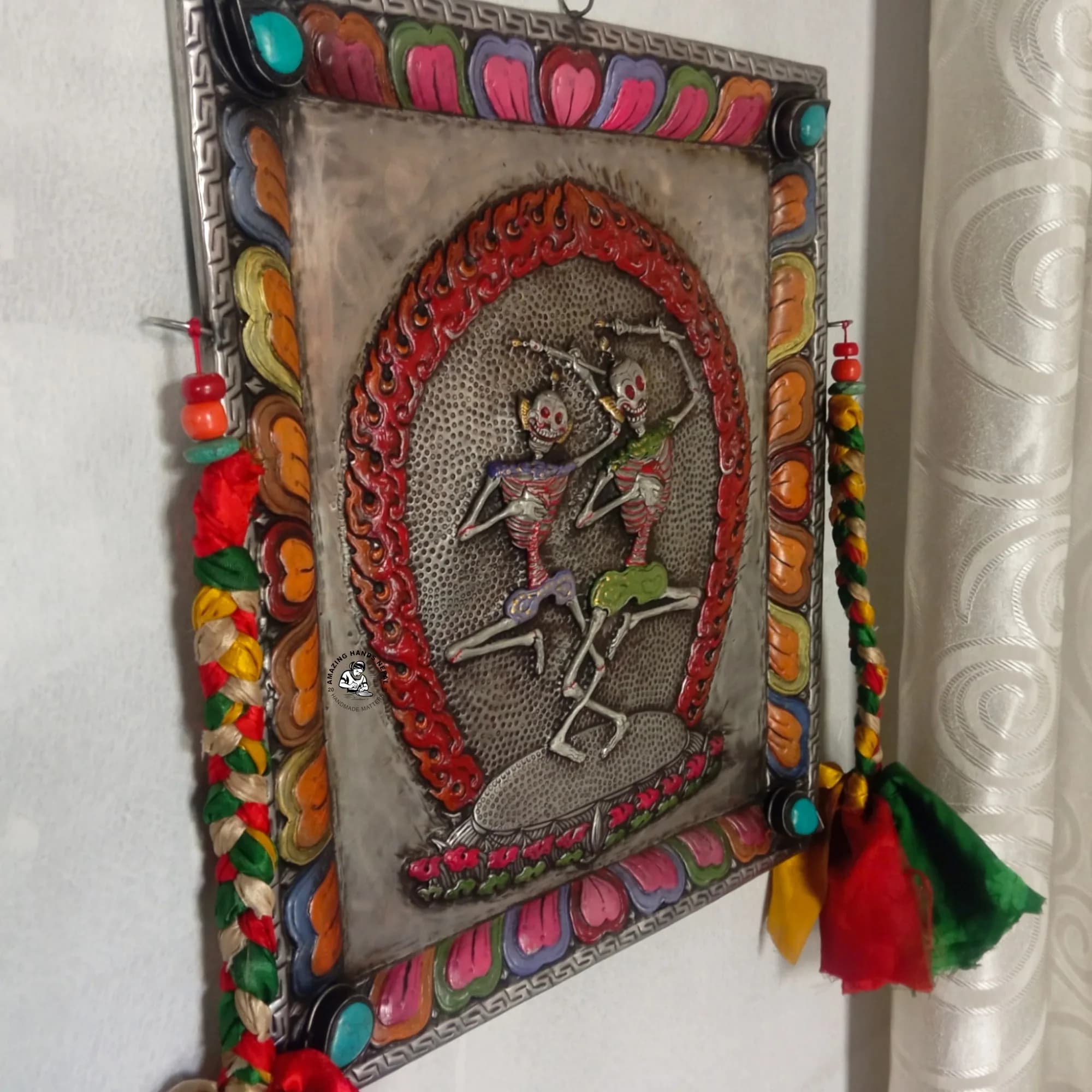 Citipati Skeleton Metal Wall Hanging Décor