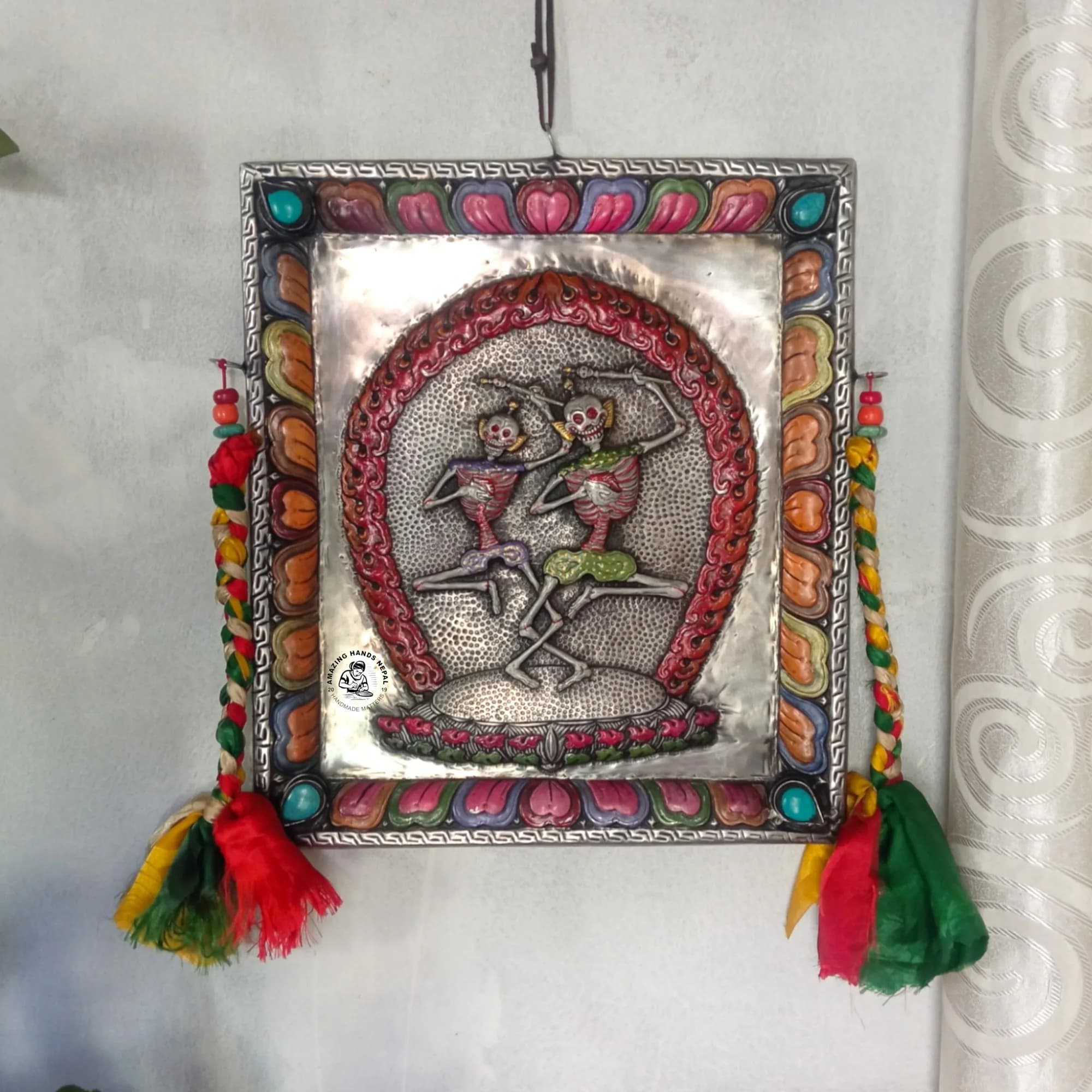 Citipati Skeleton Metal Wall Hanging Décor