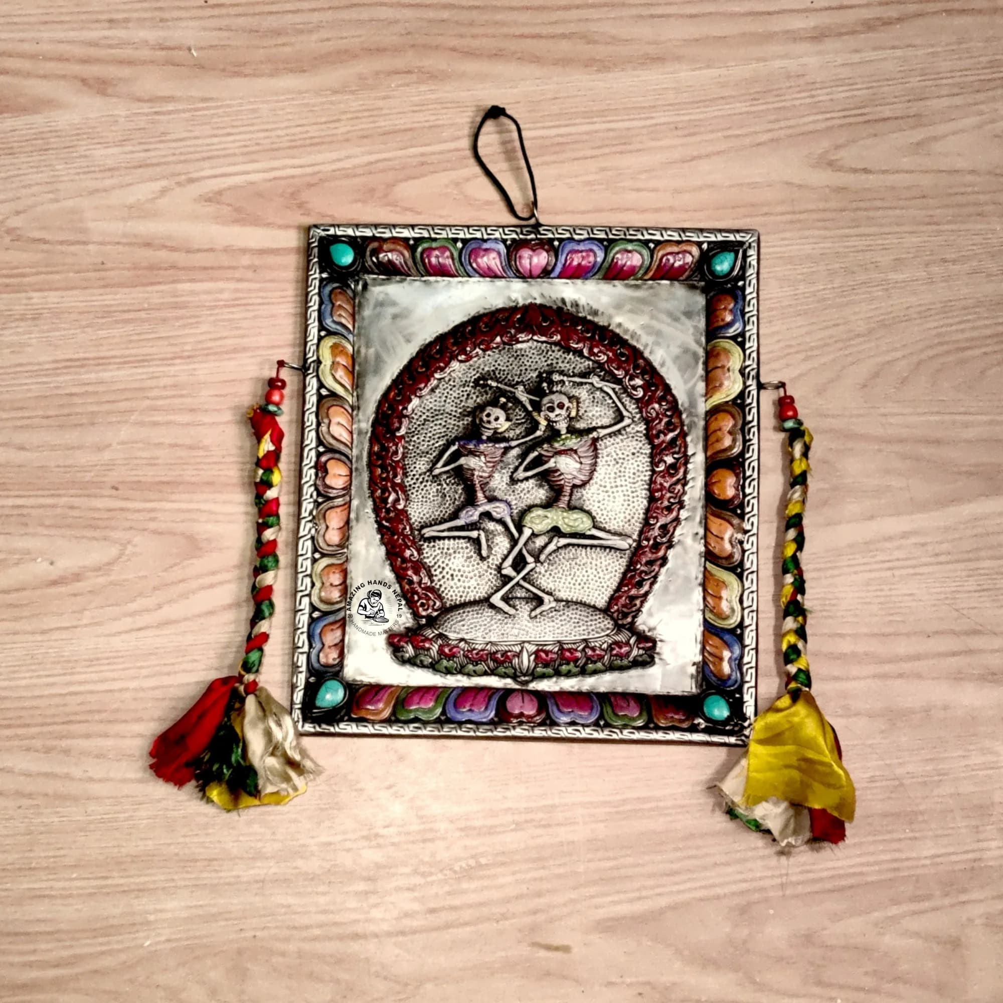 Citipati Skeleton Metal Wall Hanging Décor