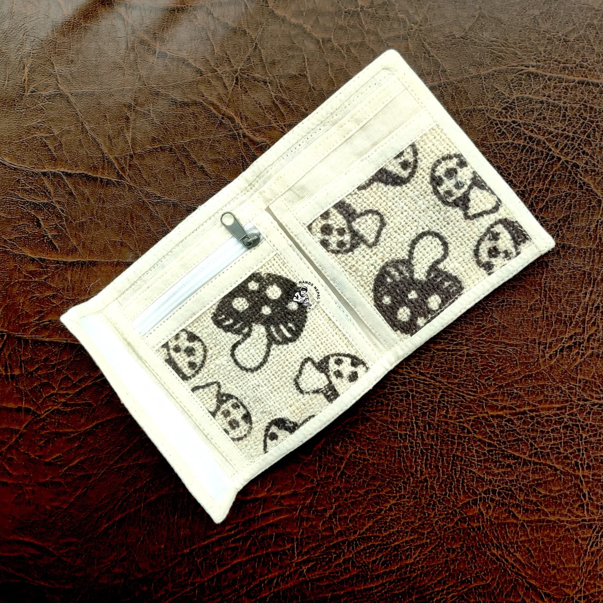 Mushroom Printed Hemp Wallet
