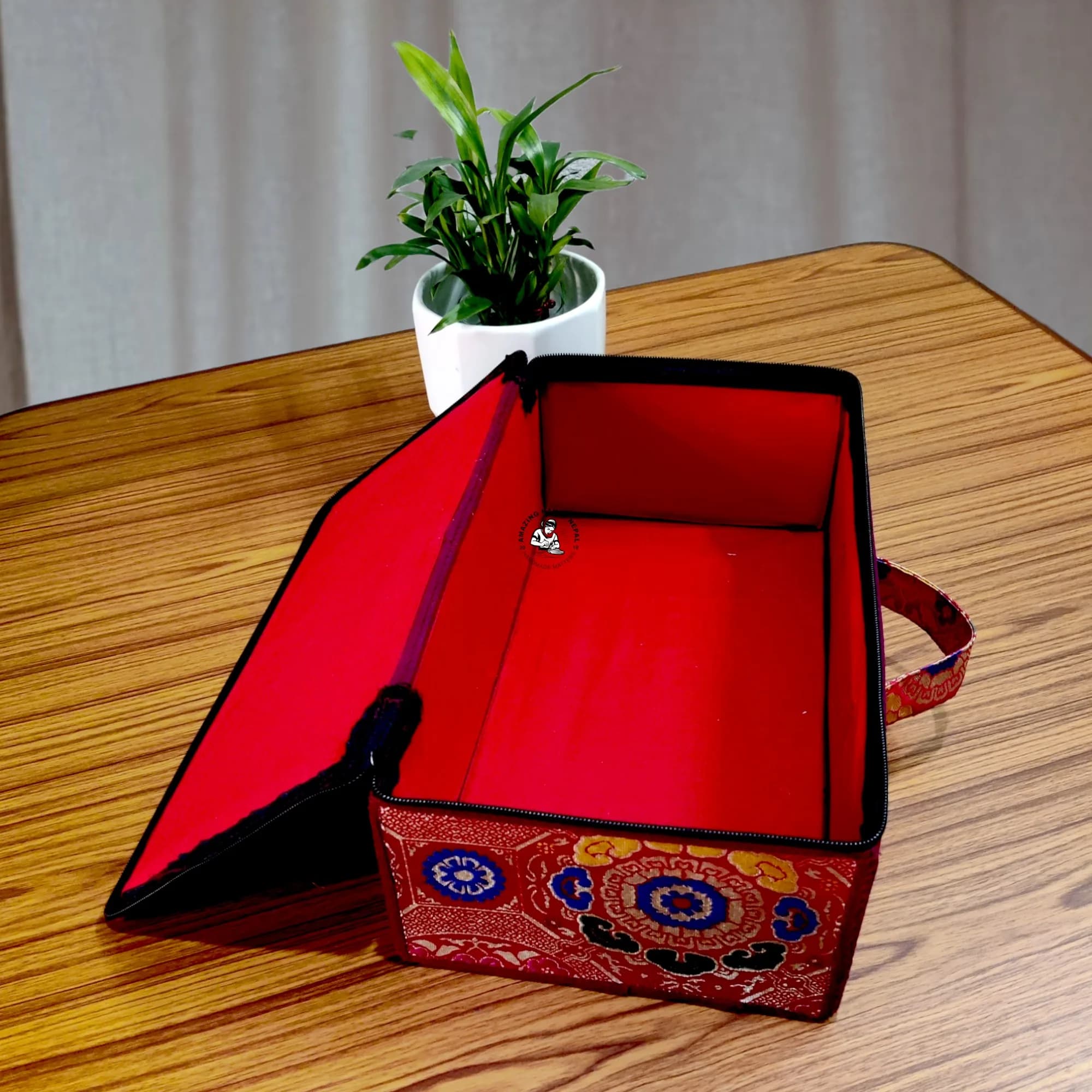 Colorful Brocade Box Bag