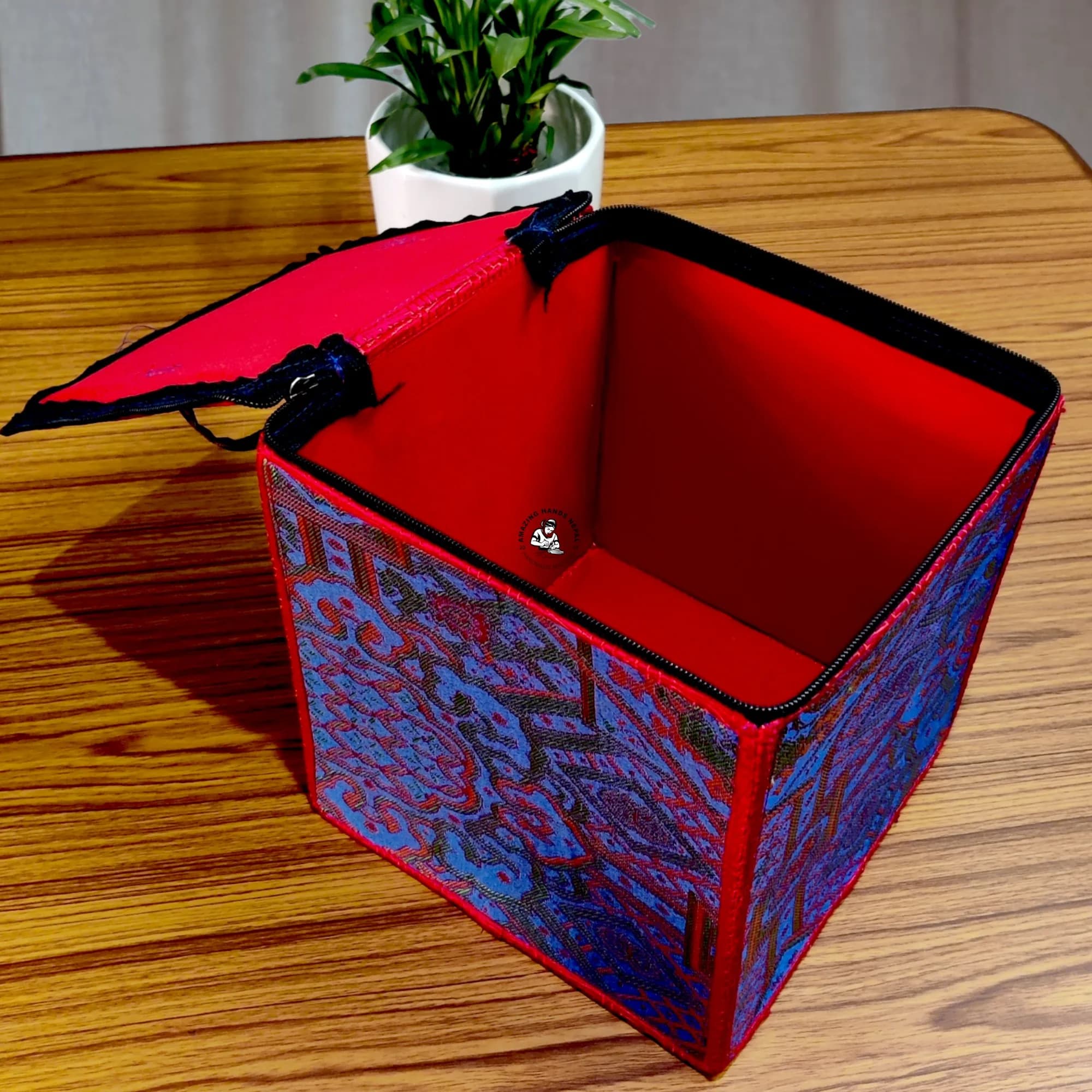Colorful Brocade Box Bag