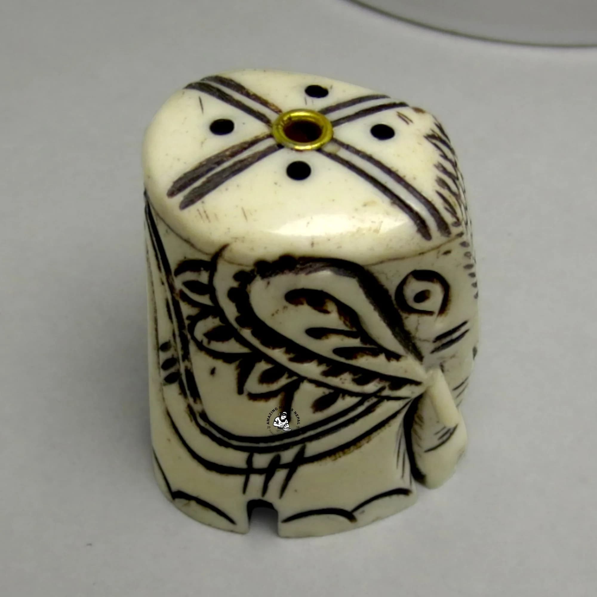White Bone Elephant Incense Holder