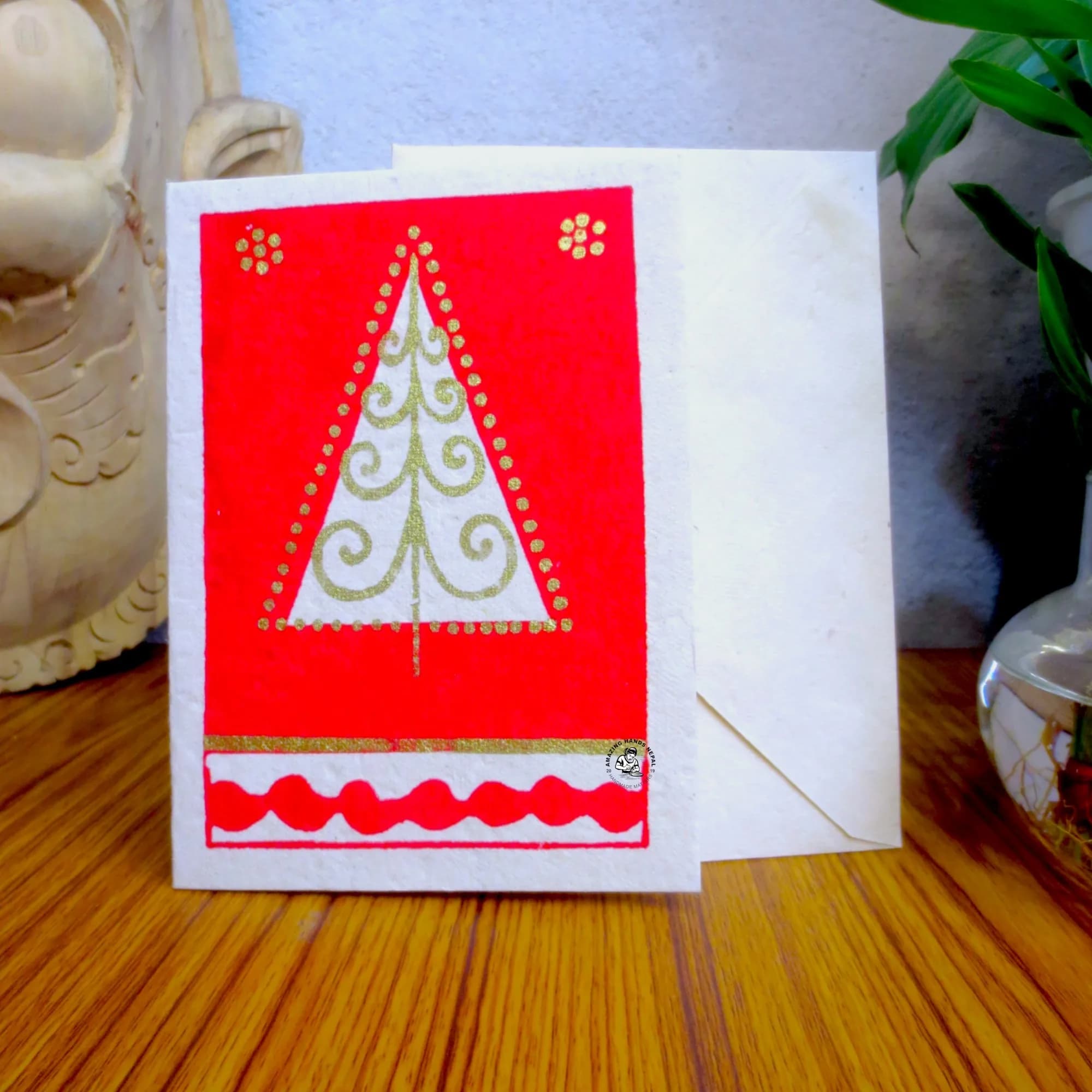 Nepali Paper Christmas Gift Card