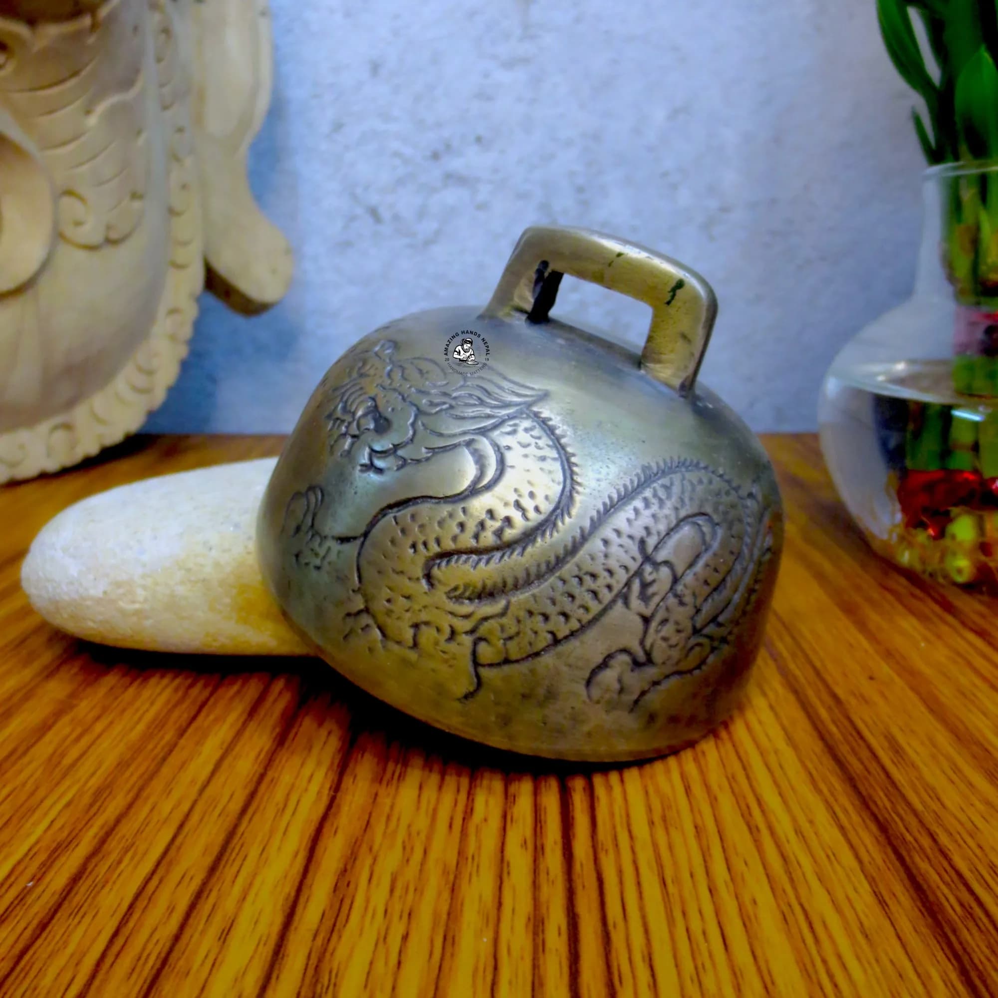 Tibetan Symbol Bronze Yak Bell