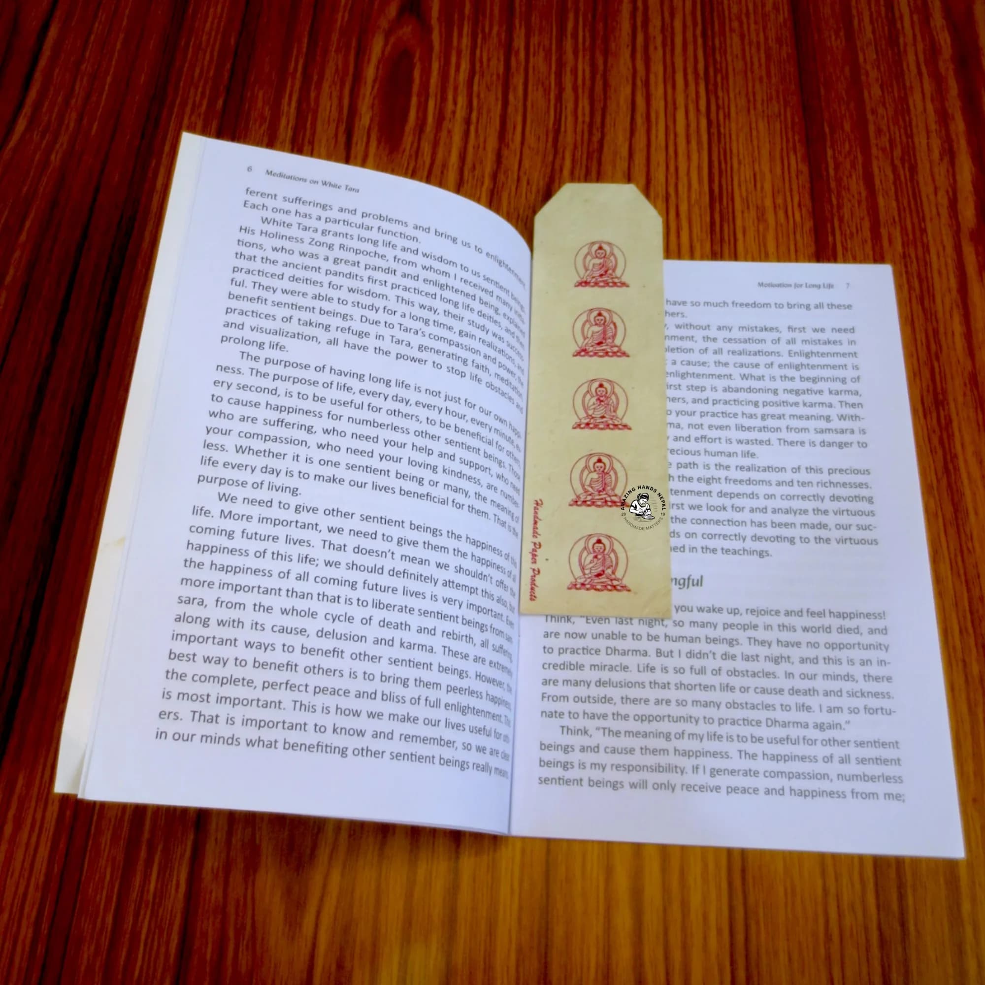 Five Dhyani Buddha Paper Bookmark