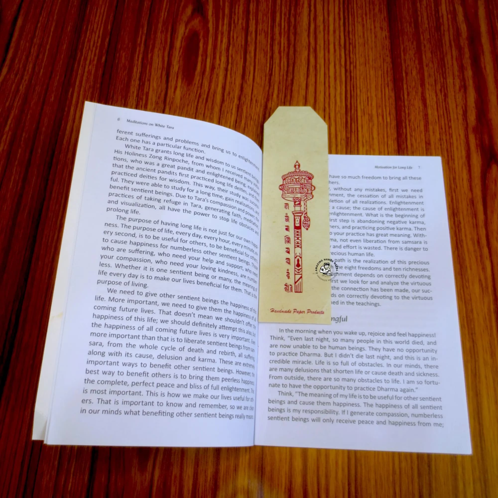 Tibetan Prayer Wheel Printed Bookmark