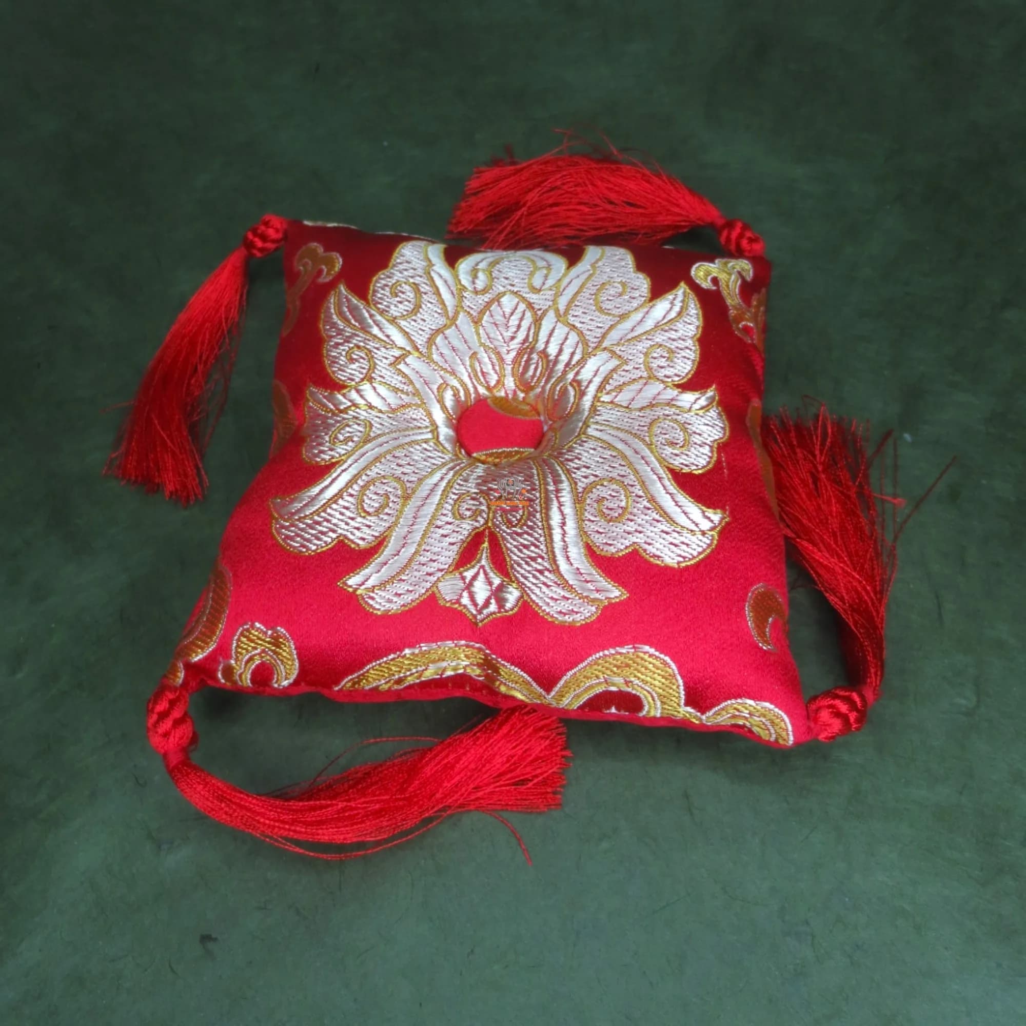Lotus Flower Brocade Singing Bowl Cushion