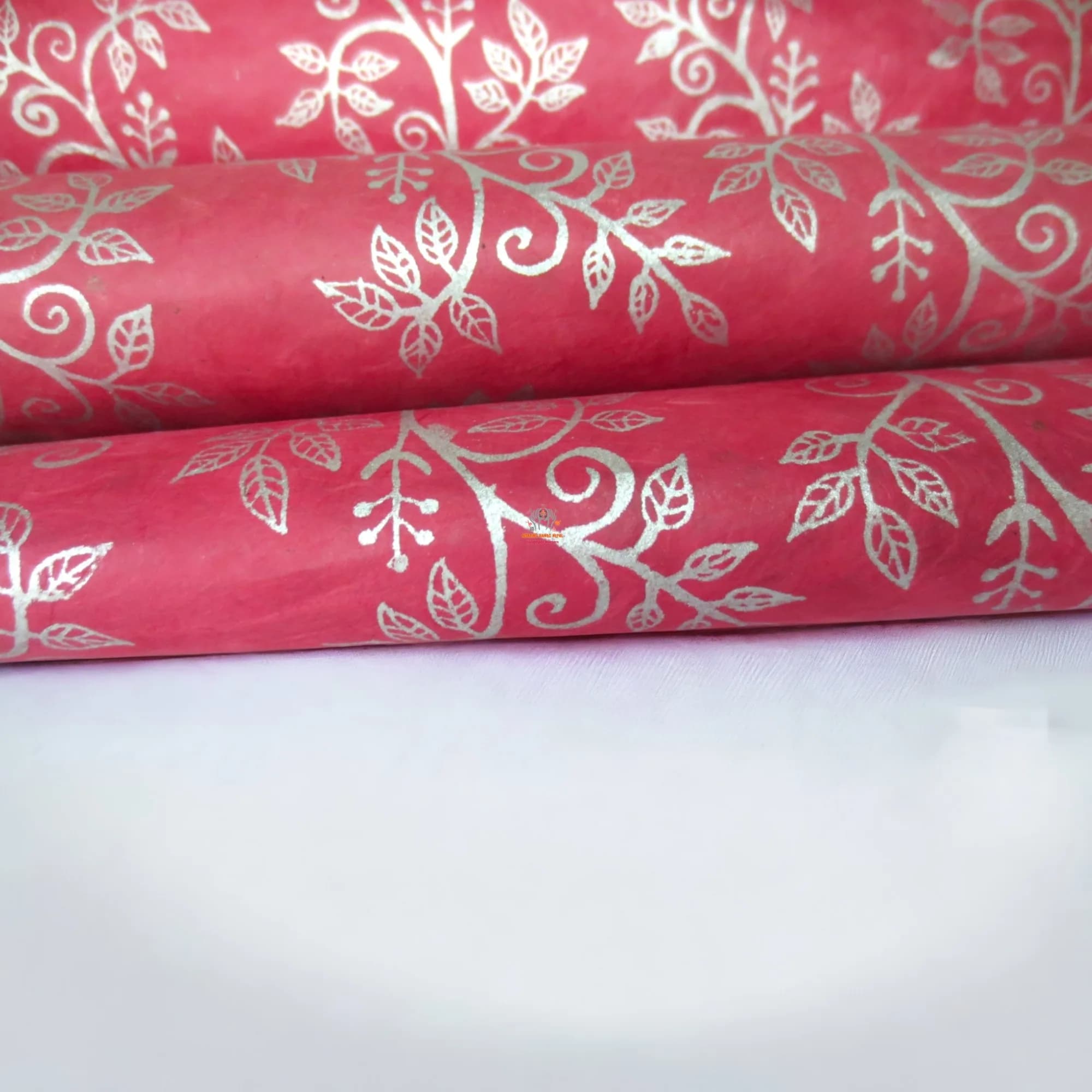 Silver Flowery Wrapping Paper