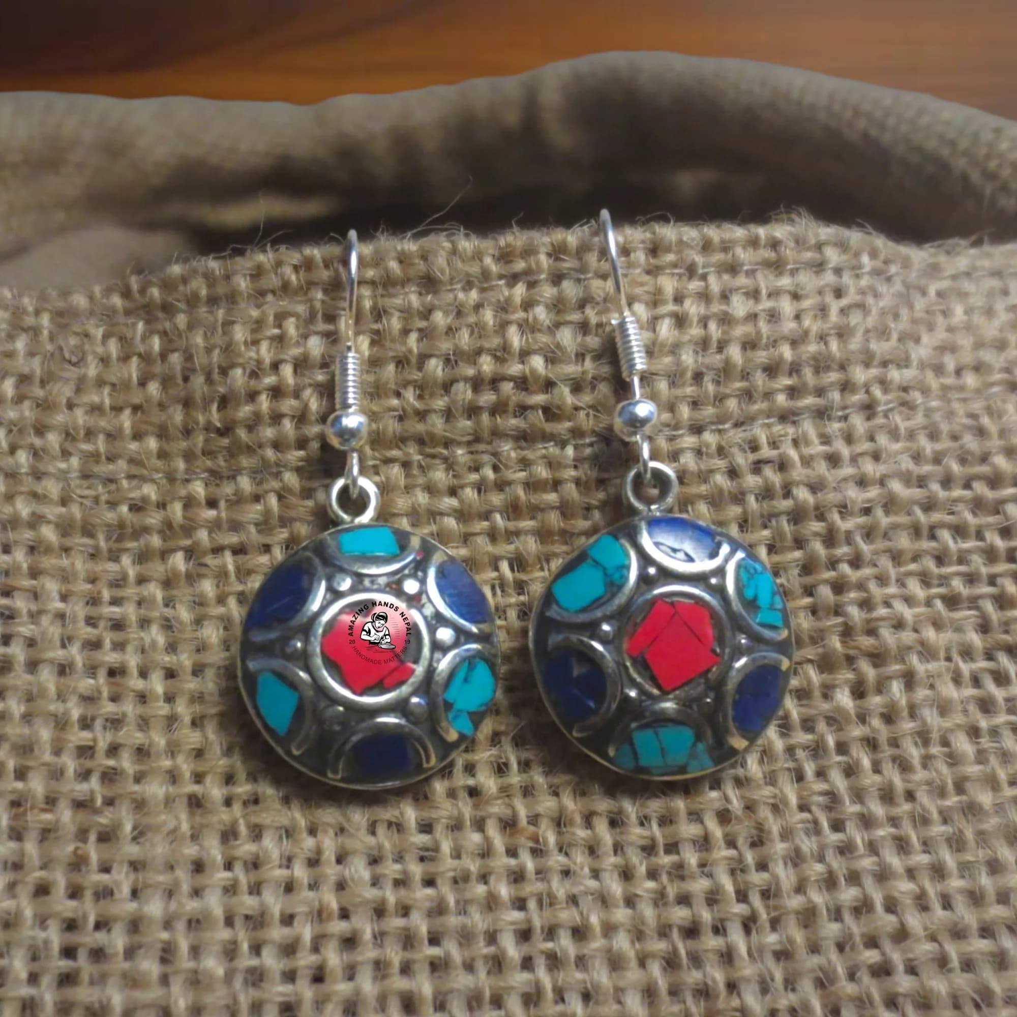 Himalayan Tibetan Stone Earrings