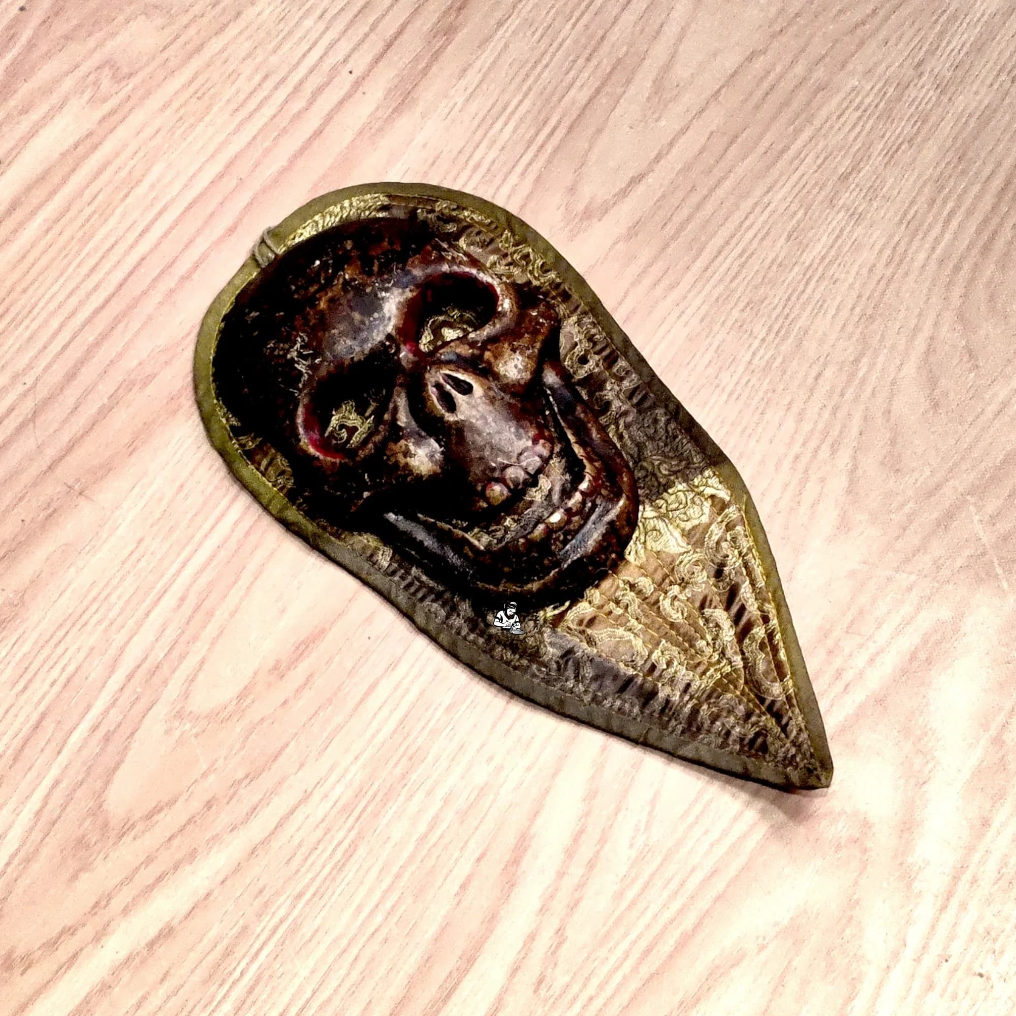 Tibetan Metal Kapala Skull Wall Hanging