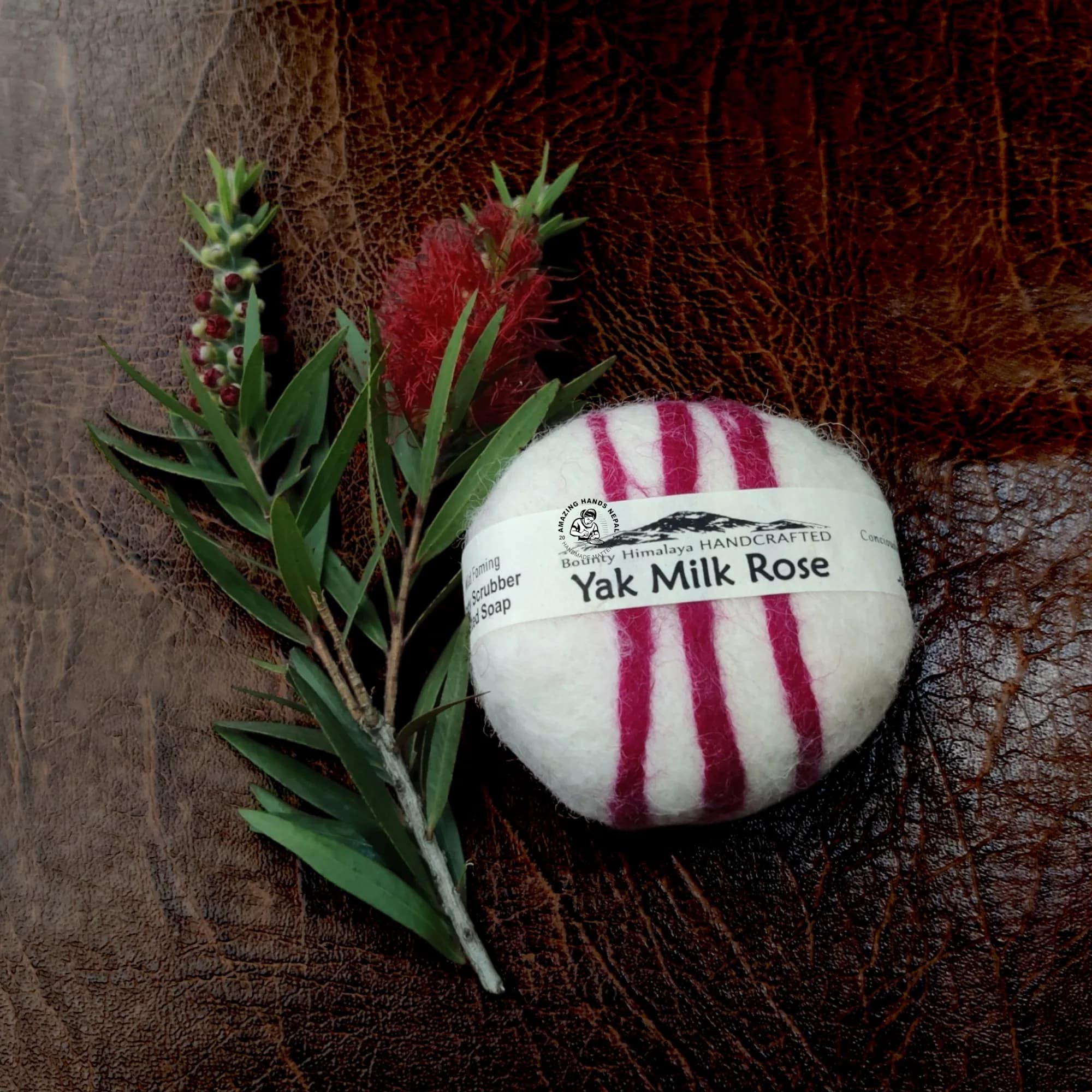 Bounty Himalaya Yak Milk and Rose Felted Soap