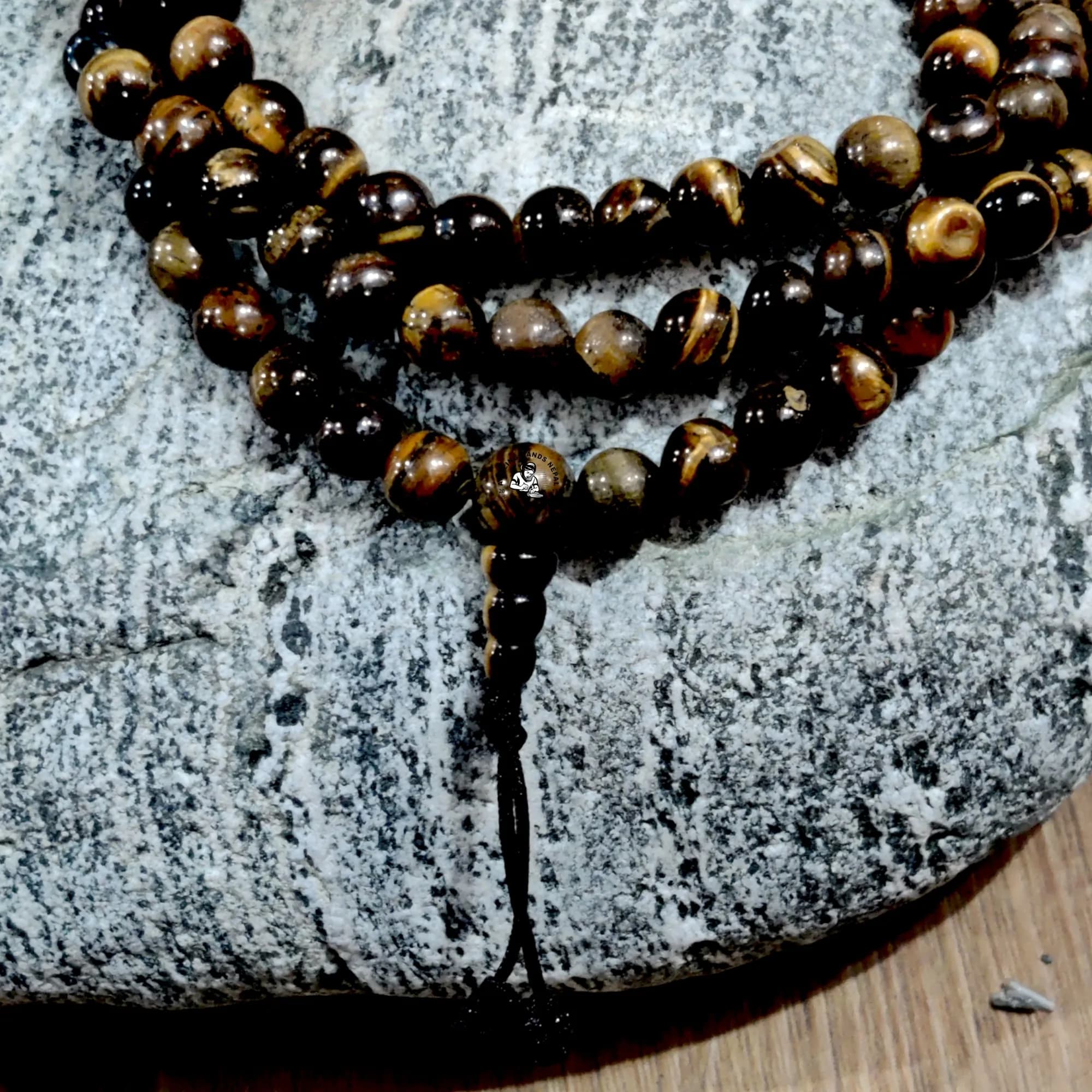 Hand-Knotted Tiger's Eye Japa Mala 108 Beads