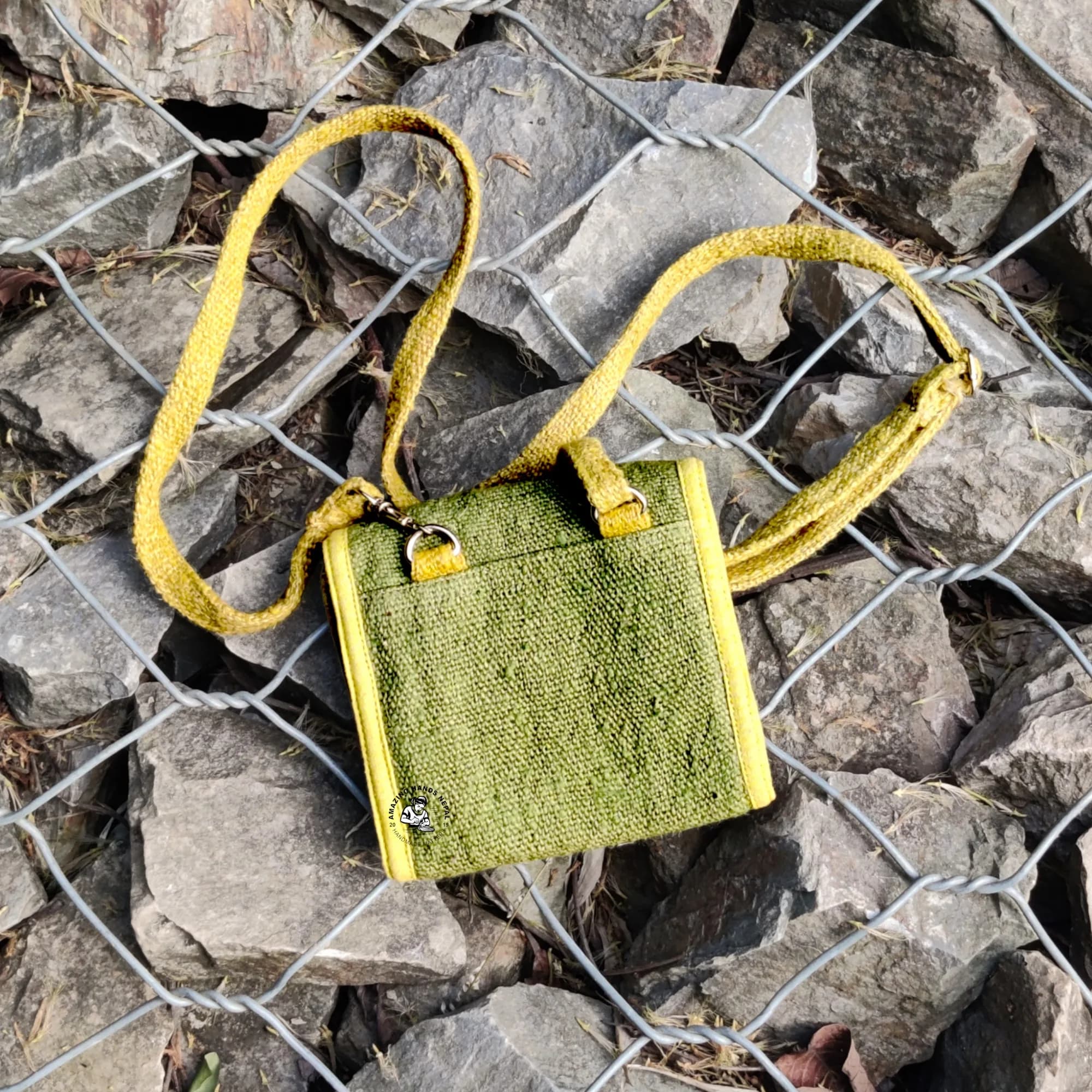 Crossbody Hemp Colorful Wallet Bag