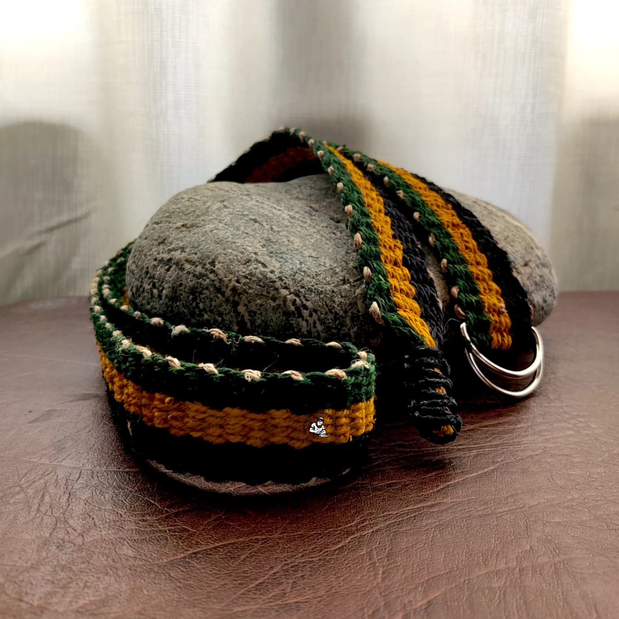 Himalayan Handcrafted Colorful Stripe Hemp Belt