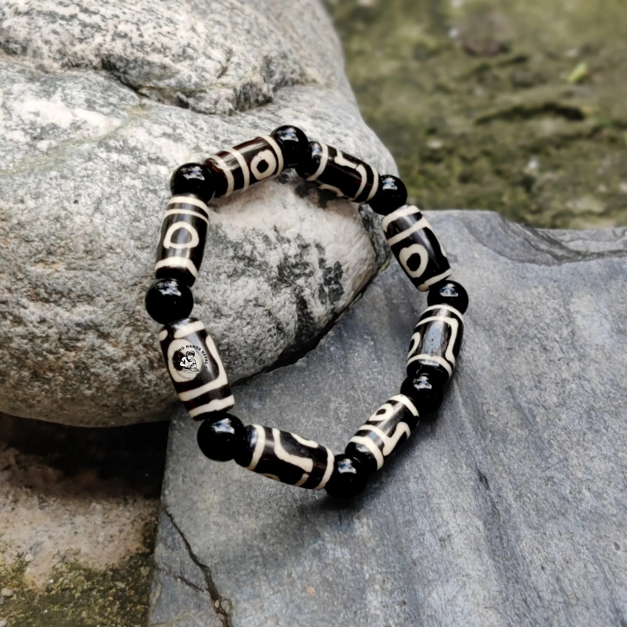 Buffalo Bone Handcrafted Dzi Bracelet